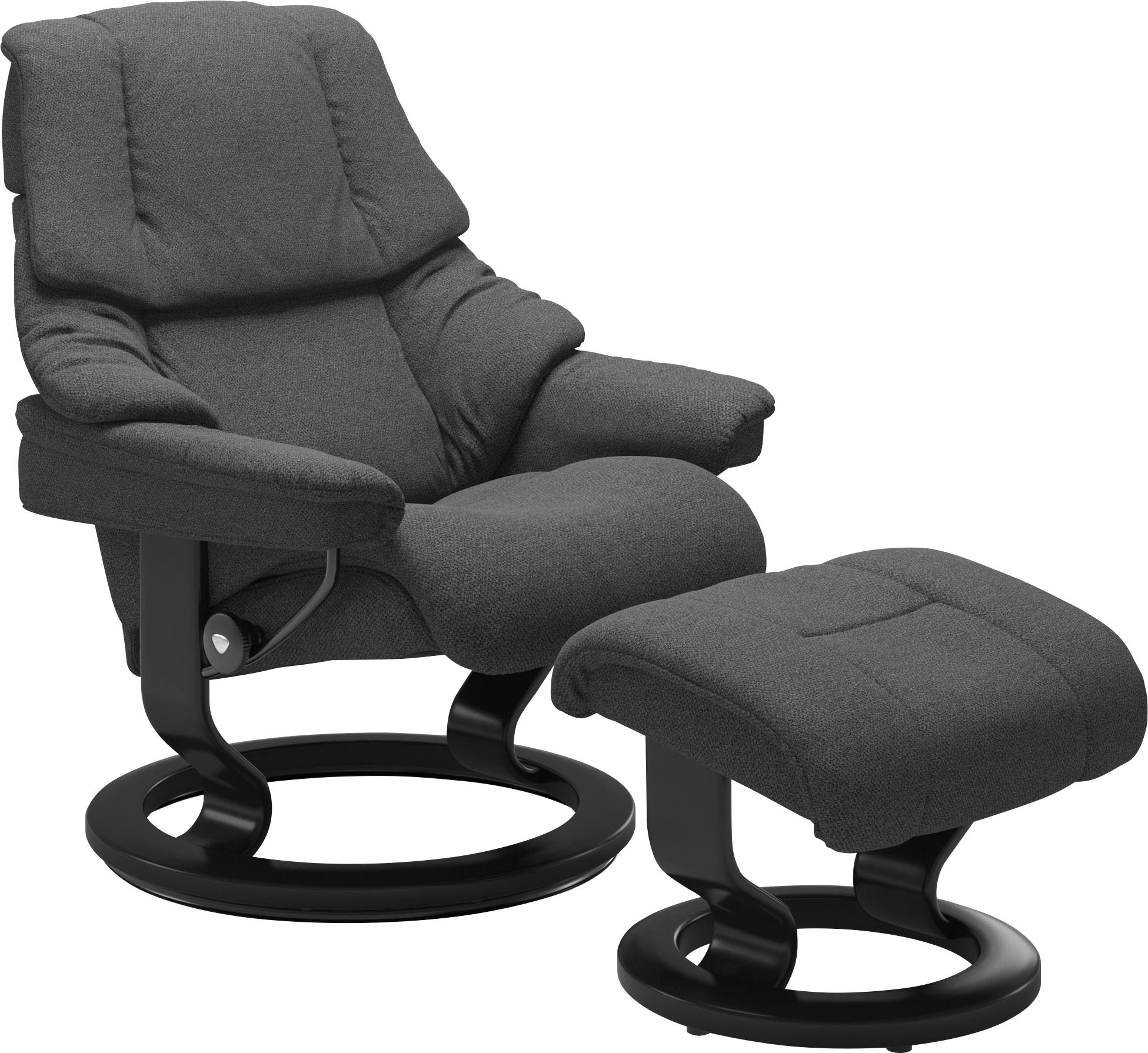 Stressless® Relaxsessel-Set »Reno«, mit Hocker, mit Classic Base, Größe S, M & L, Gestell Schwarz