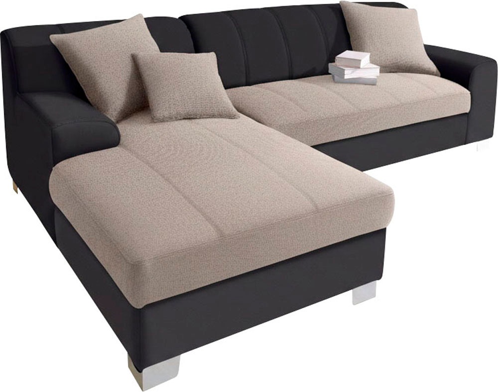 DOMO collection Ecksofa "Turah incl. Zierkissen, moderne Steppung, auch in günstig online kaufen