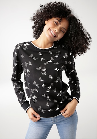 KangaROOS Sweatshirt, mit trendigem Schmetterlings-Allover-Druck - NEUE KOLLEKTION kaufen