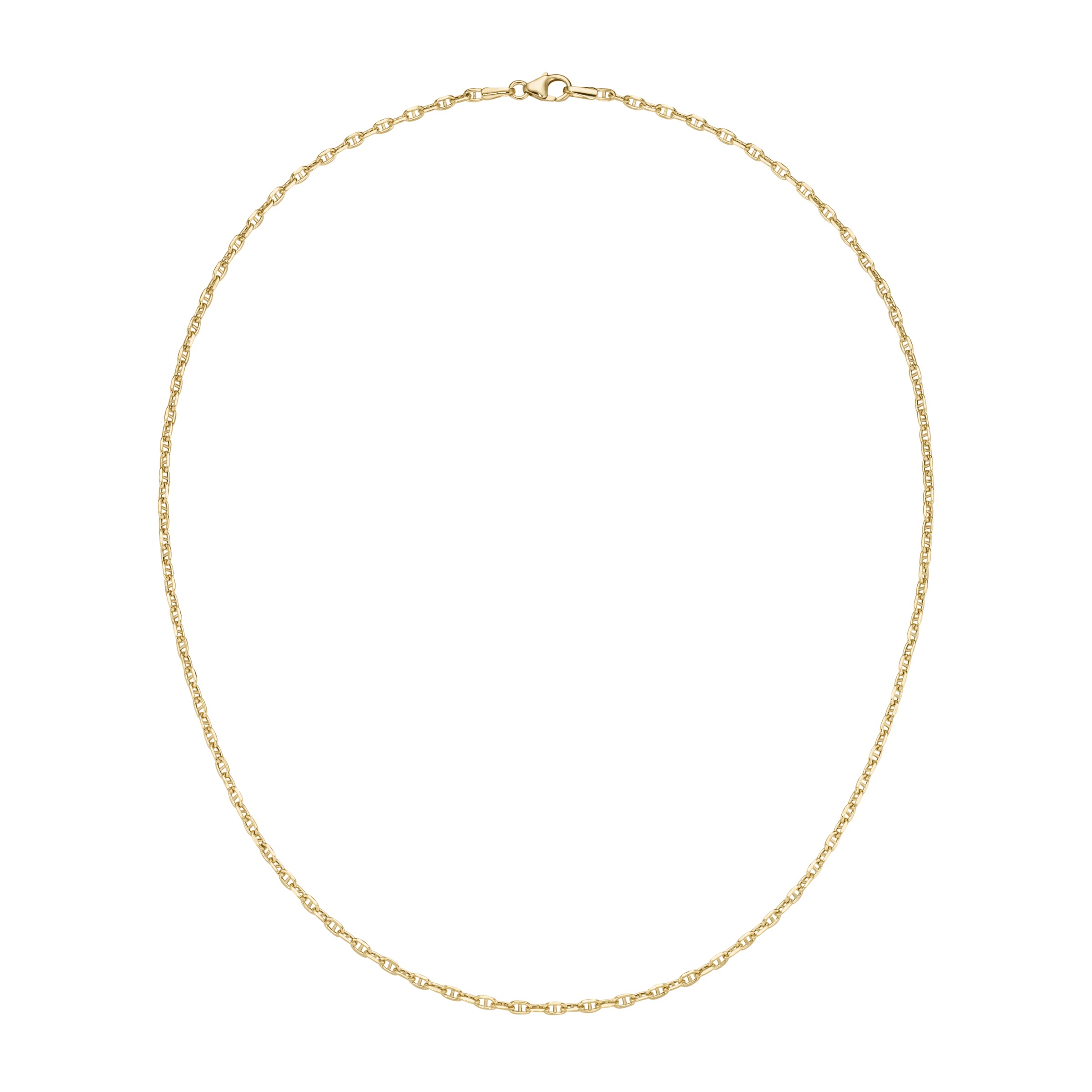 FIRETTI Damen Goldkette "Schmuck Geschenk Gold 585 Halsschmuck Halskette Stegankerkette", 45, Gelbgold 585, B: 2,2mm, gold, Gelbgold 585, B:2,2mm,
