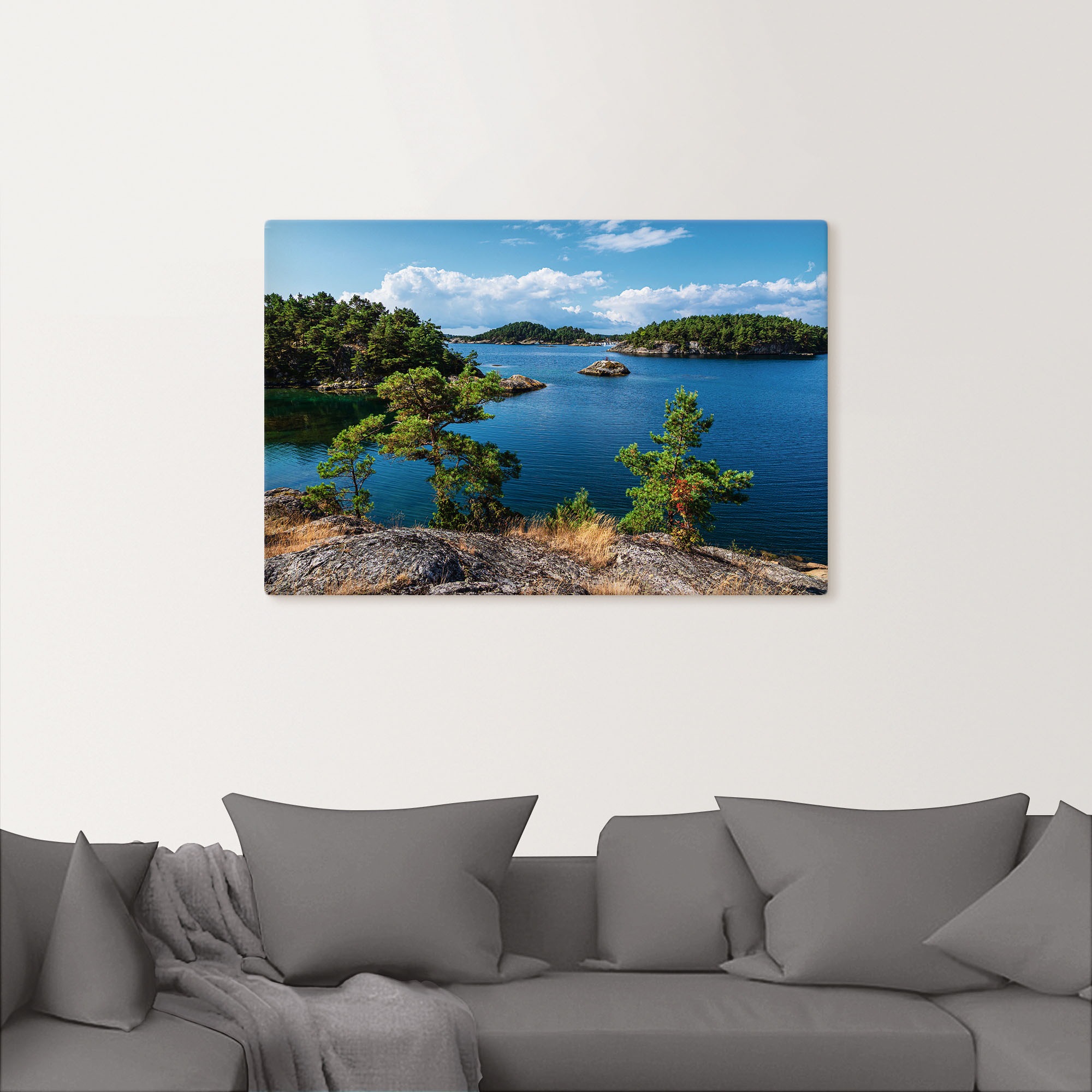 Artland Leinwandbild »Landschaft, Halbinsel Riveneset Norwegen«, Küstenbilder, (1 St.), auf Keilrahmen gespannt