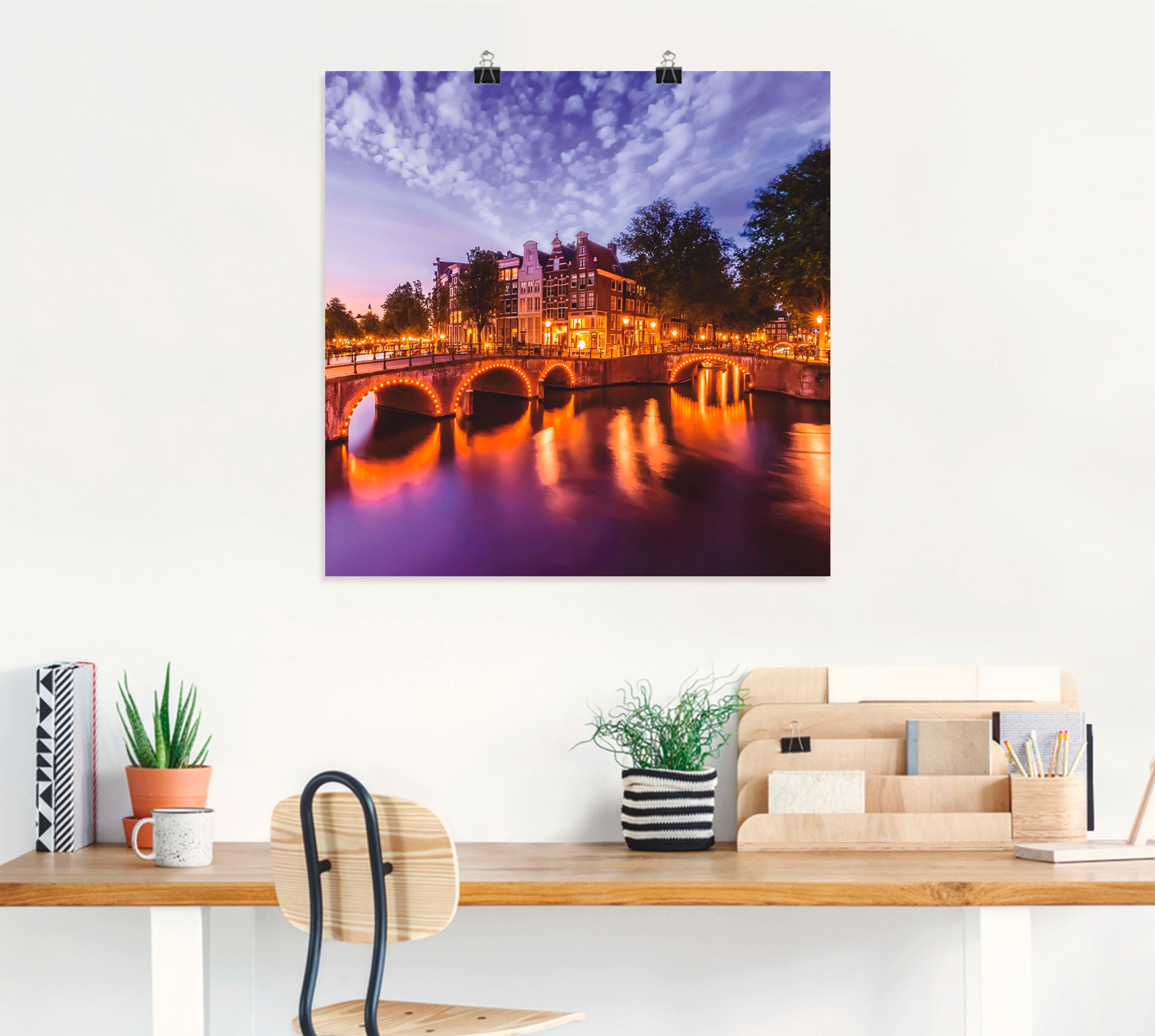 Artland Wandbild "Amsterdam Keizersgracht Leidsegracht", Niederlande, (1 St günstig online kaufen