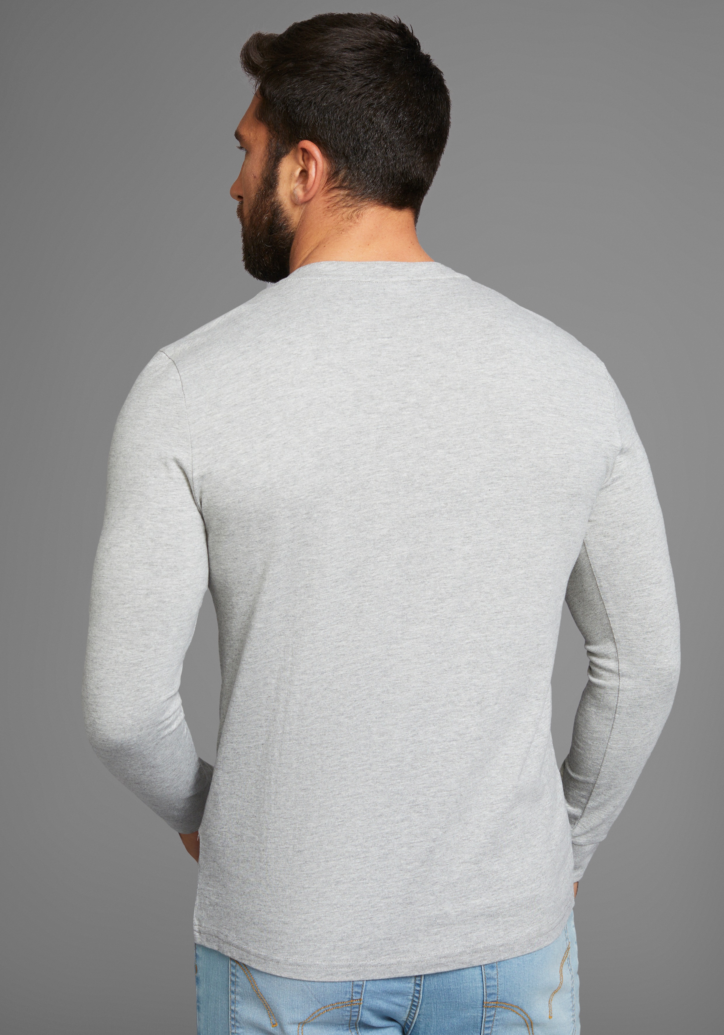 Thumbnail - H.I.S Henleyshirt, (2-er Pack), mit Knopfleiste