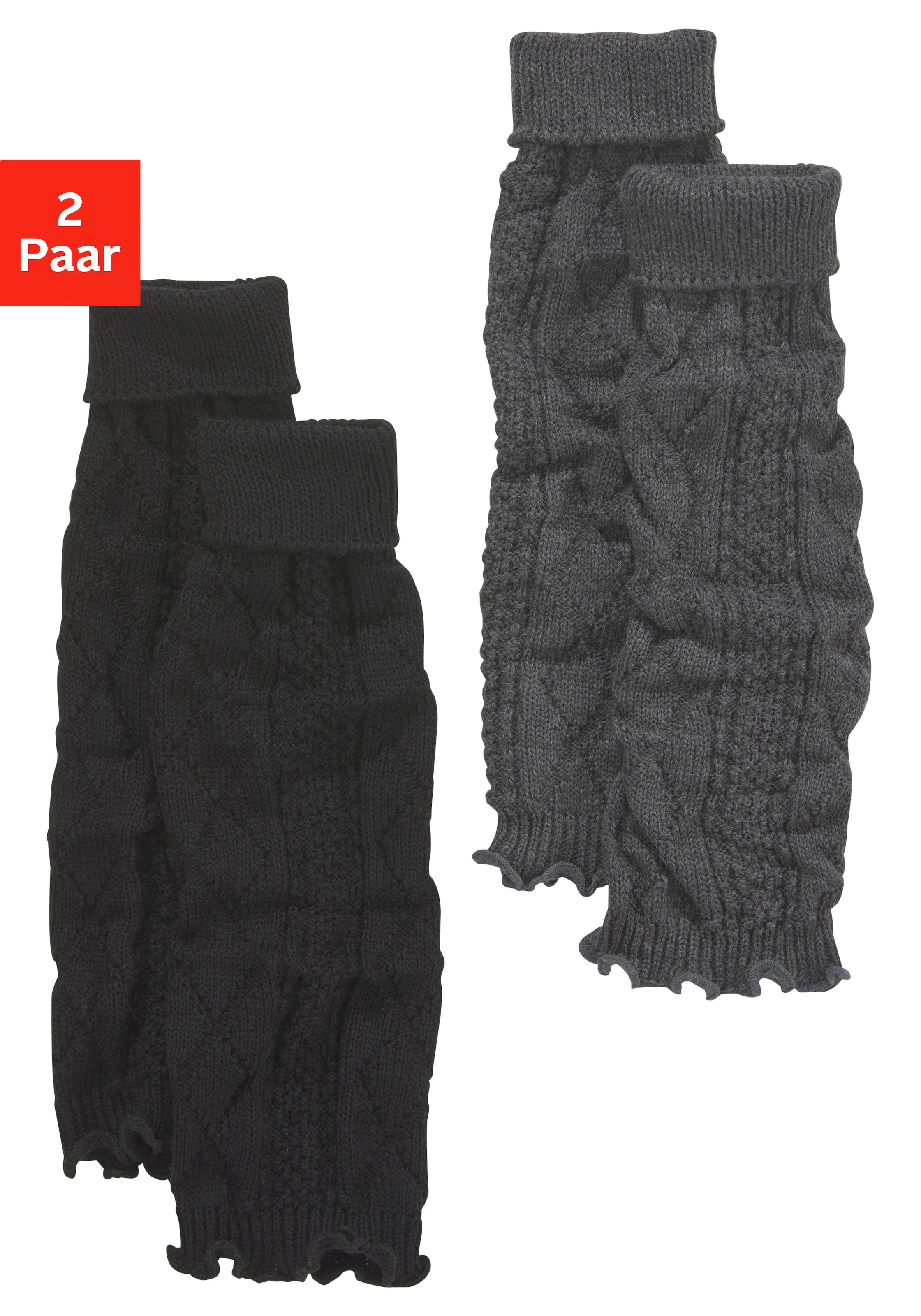Lavana Stulpensocken Packung, 2 Stk. tlg. mit Zopfstrickmuster günstig online kaufen