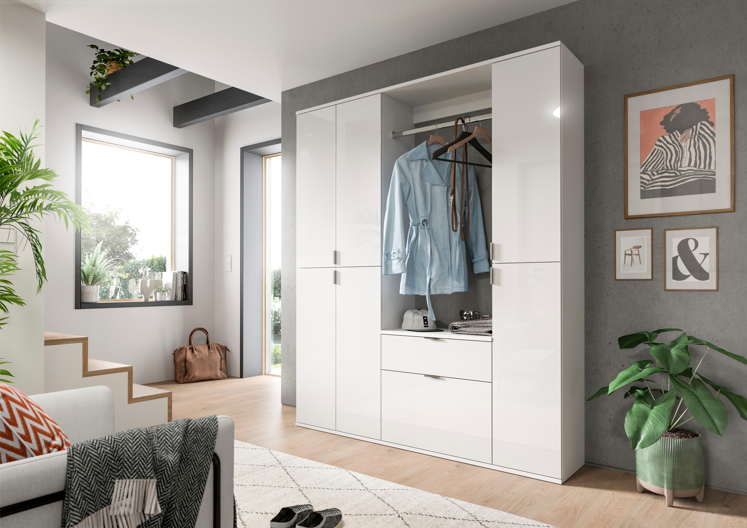 Home affaire Garderoben-Set "Trondheim, Breite 152 cm, 5-teilig, bestehend günstig online kaufen