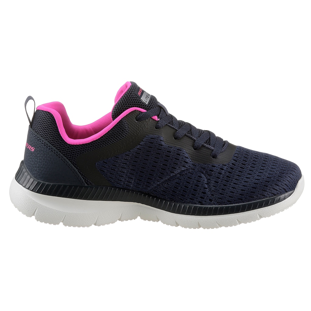 Skechers Sneaker »BOUNTIFUL - QUICK PATH«, mit gepolsterter Innensohle, Freizeitschuh, Halbschuh, Schnürschuh