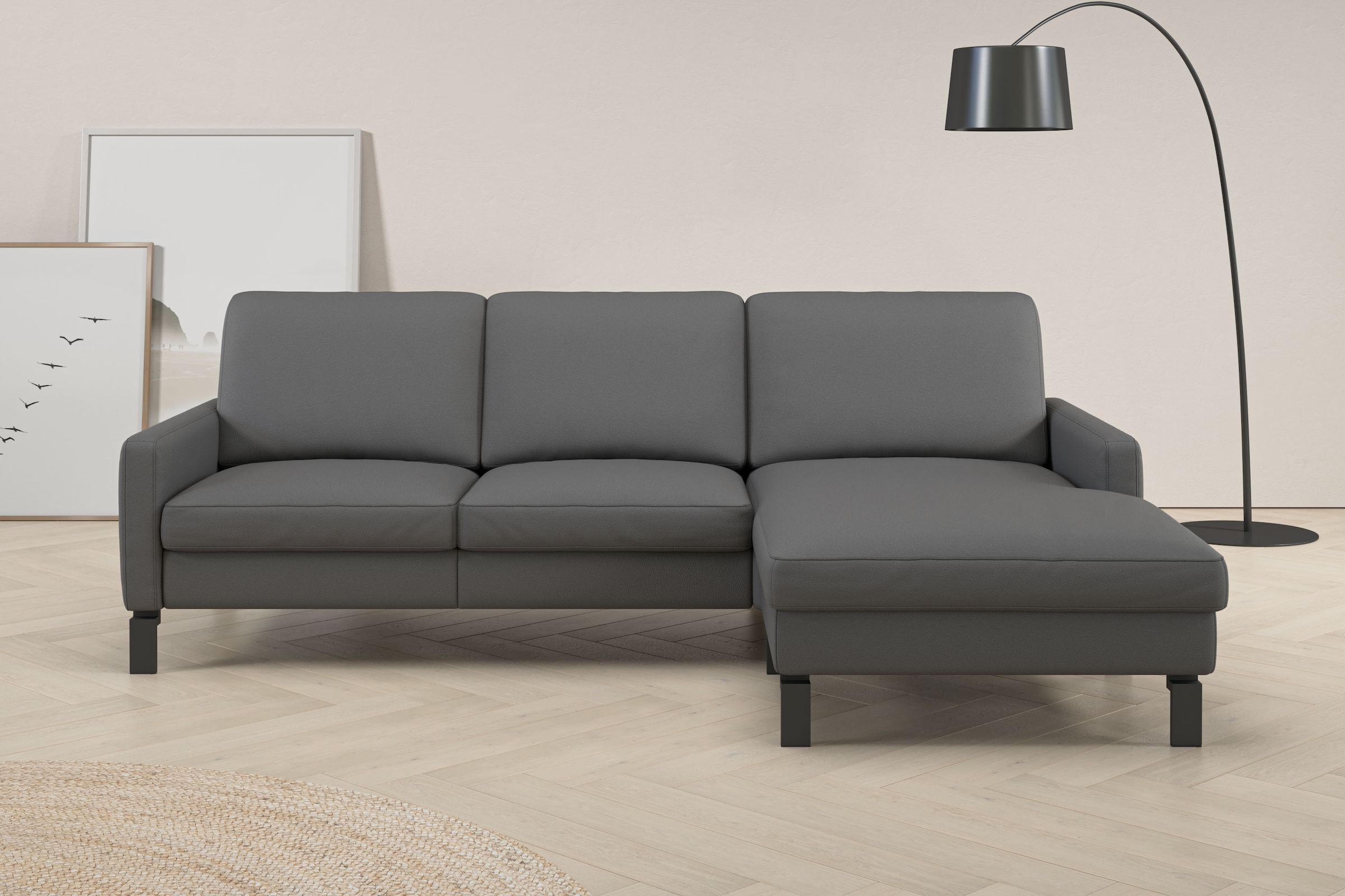 Home affaire Ecksofa inkl. saugroboterfreundliche Höhe & schmale Armlehnen günstig online kaufen