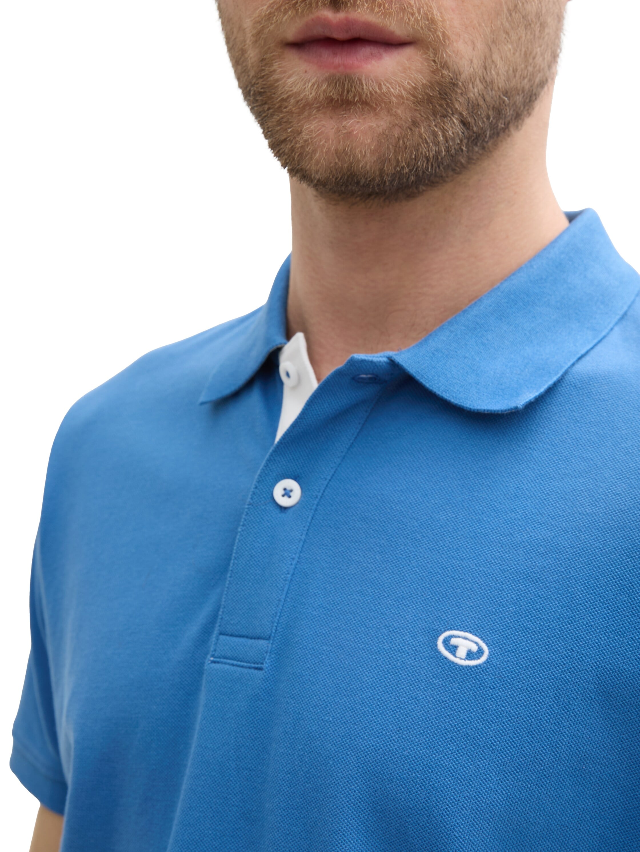 TOM TAILOR Poloshirt, mit farblich hervorgehobener Knopfleiste