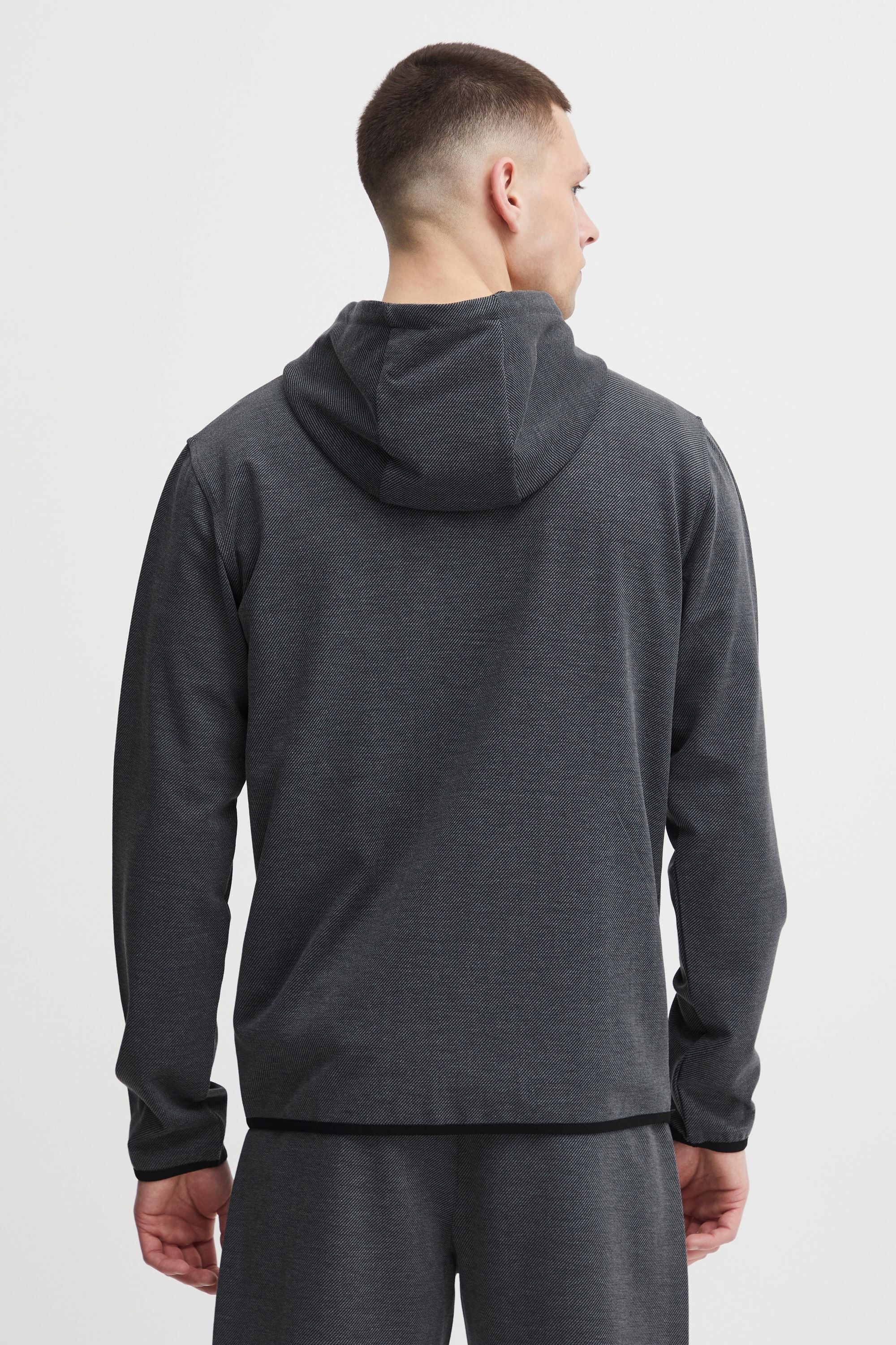 !solid Kapuzensweatjacke SOLID "Kapuzensweatjacke SDVidit", Herren, Gr. M, blau (insignia blau melange), Obermaterial: 78% Polyester PES. 18% Viskose CV. 4% Elasthan EL., Sweatjacken 3