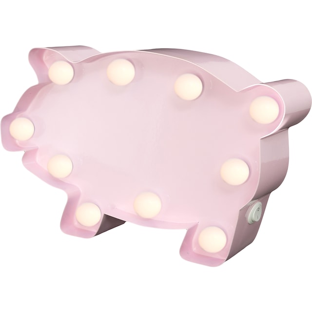 MARQUEE LIGHTS LED Dekolicht »Pig«, 10 flammig-flammig, Wandlampe,  Tischlampe Pig mit 10 festverbauten LEDs - 23x14 cm kaufen | BAUR