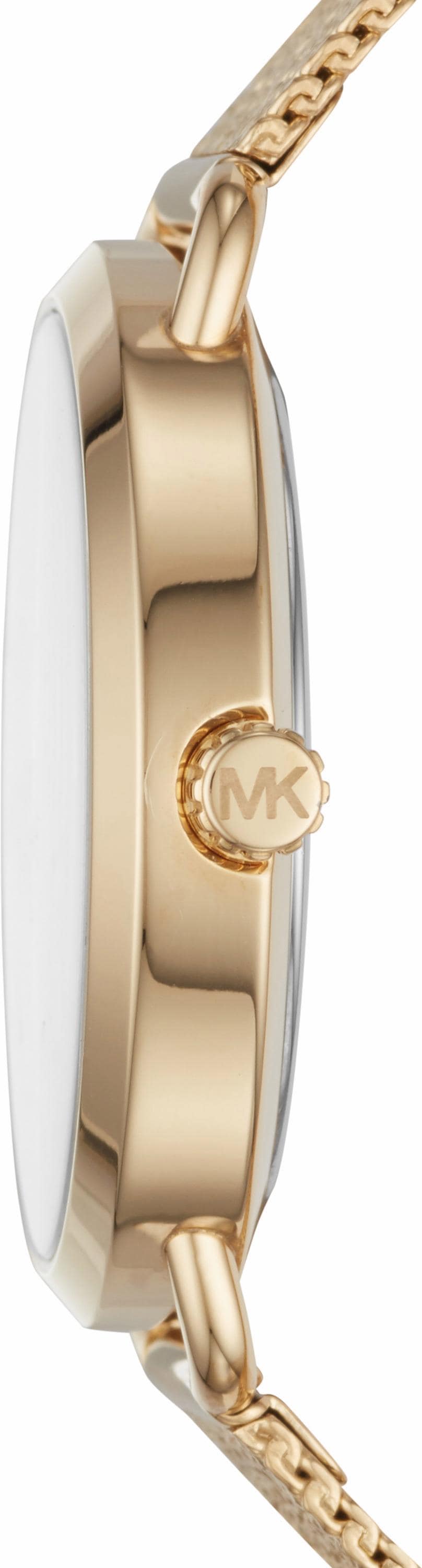 MICHAEL KORS Quarzuhr »PORTIA«, Armbanduhr, Damenuhr, Edelstahlarmband, Glassteine