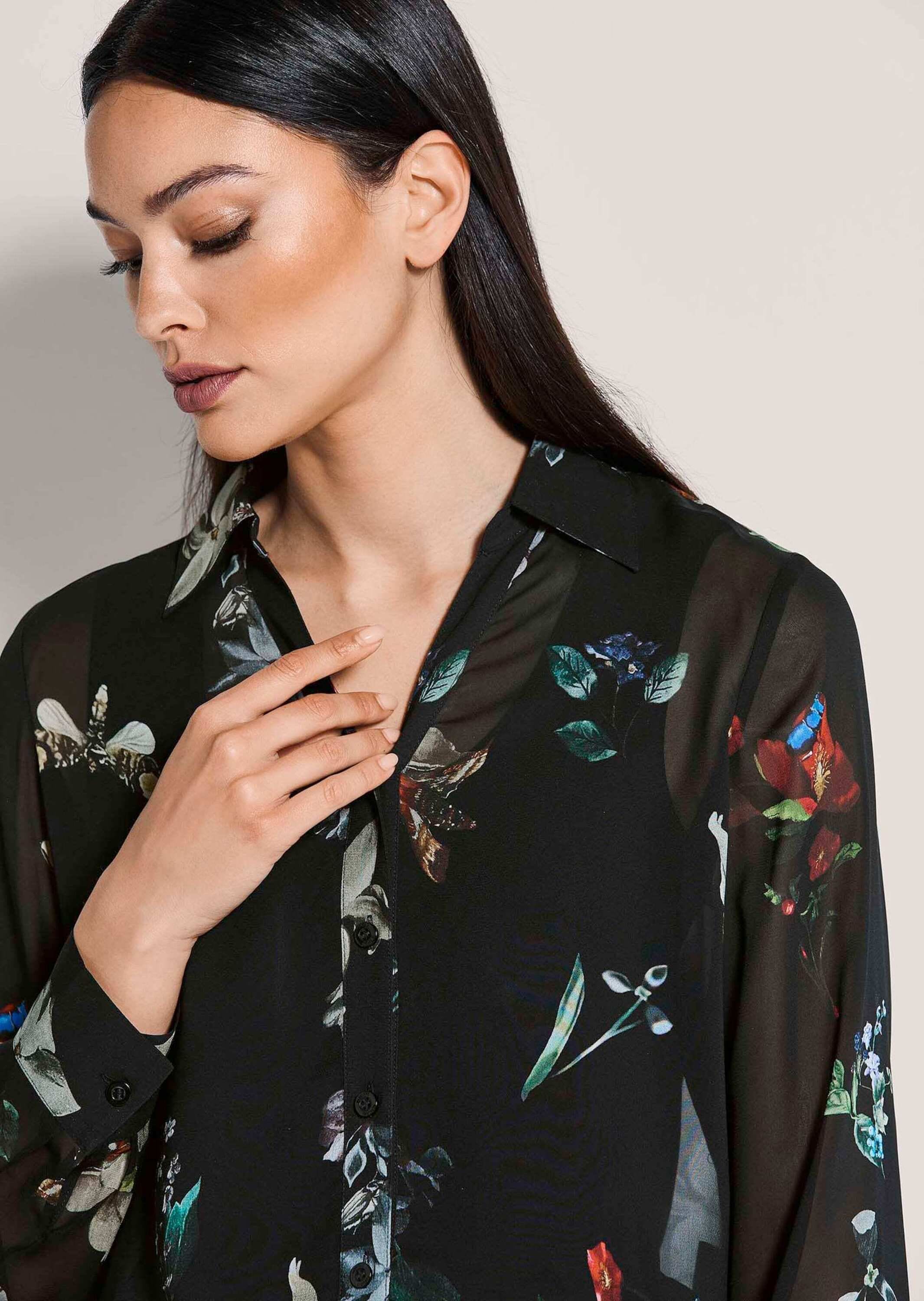 MADELEINE Langarmbluse »Bluse Viskosebluse mit floralem Muster«