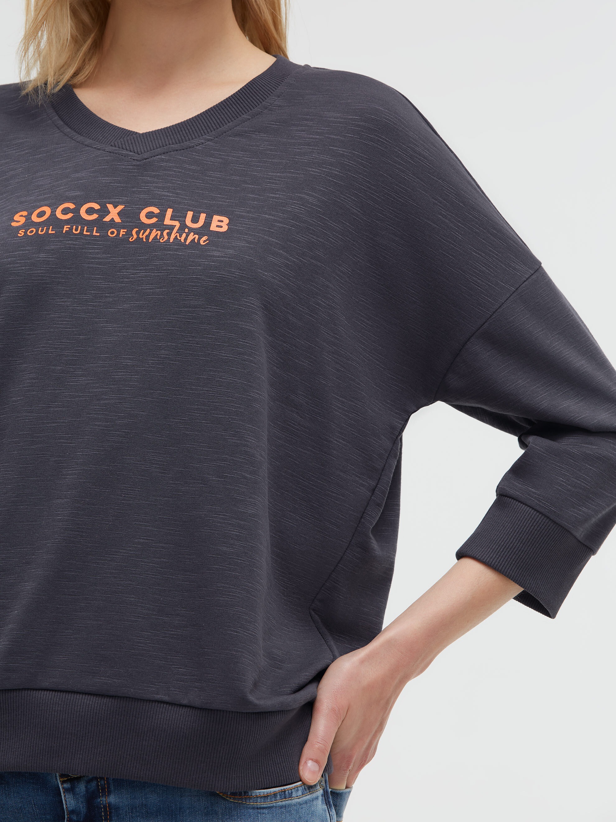 SOCCX Sweater , mit überschnittener Schulter

