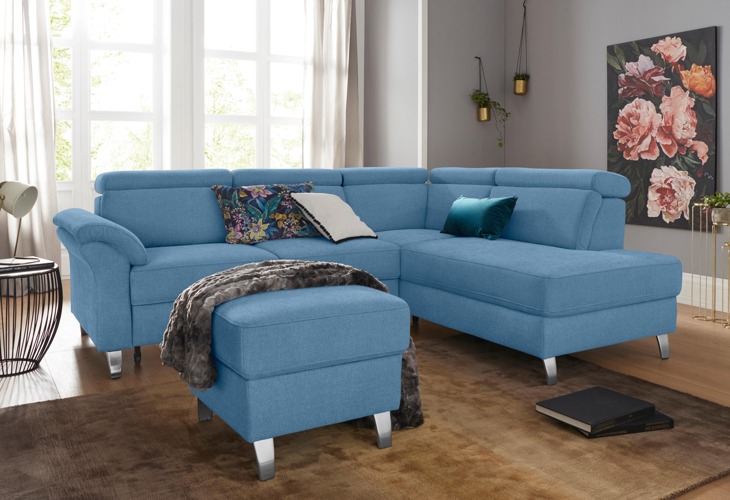 sit&more Ecksofa "Arngast L-Form" inklusive Kopfteilverstellung und Federke günstig online kaufen