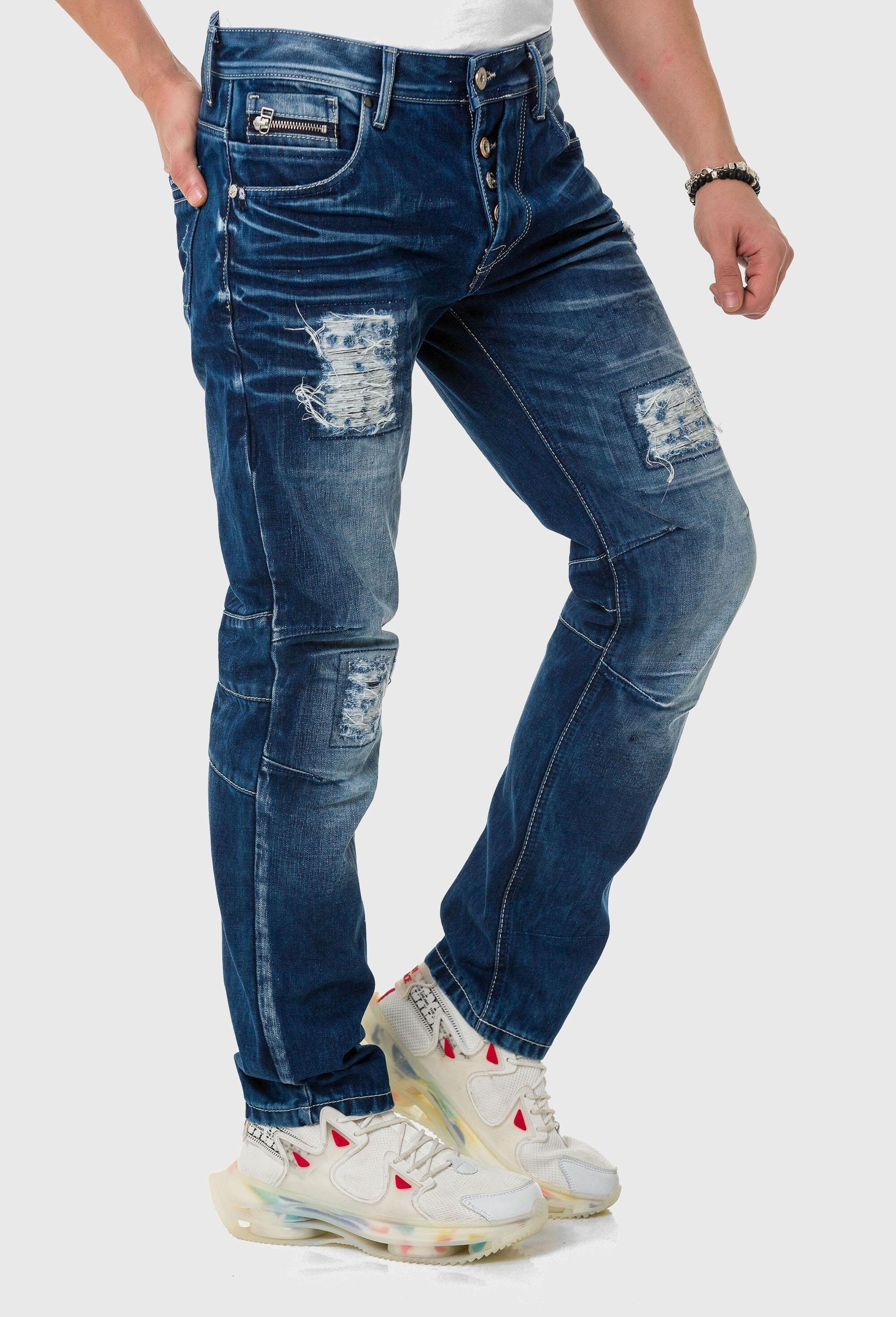 Cipo & Baxx 5-Pocket-Jeans »Cipo & Baxx Jeans Jeans« im Used-Look