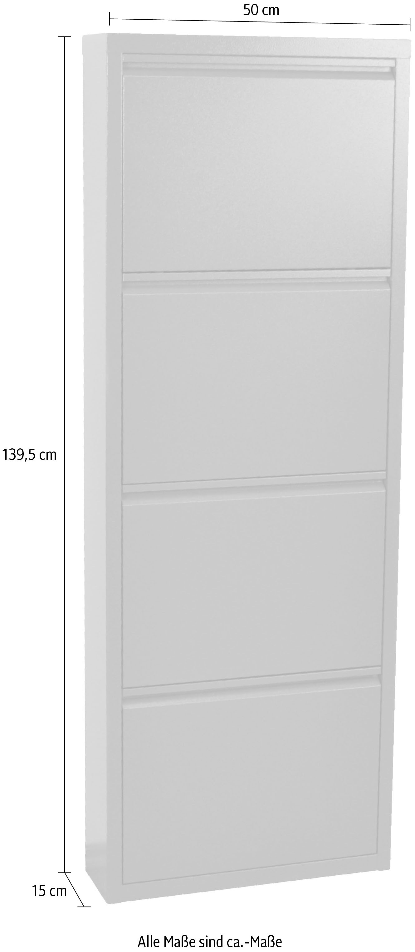INOSIGN Schuhschrank »Melika«, aus Metall, 4 Schuhklappen, Höhe 139,5 cm