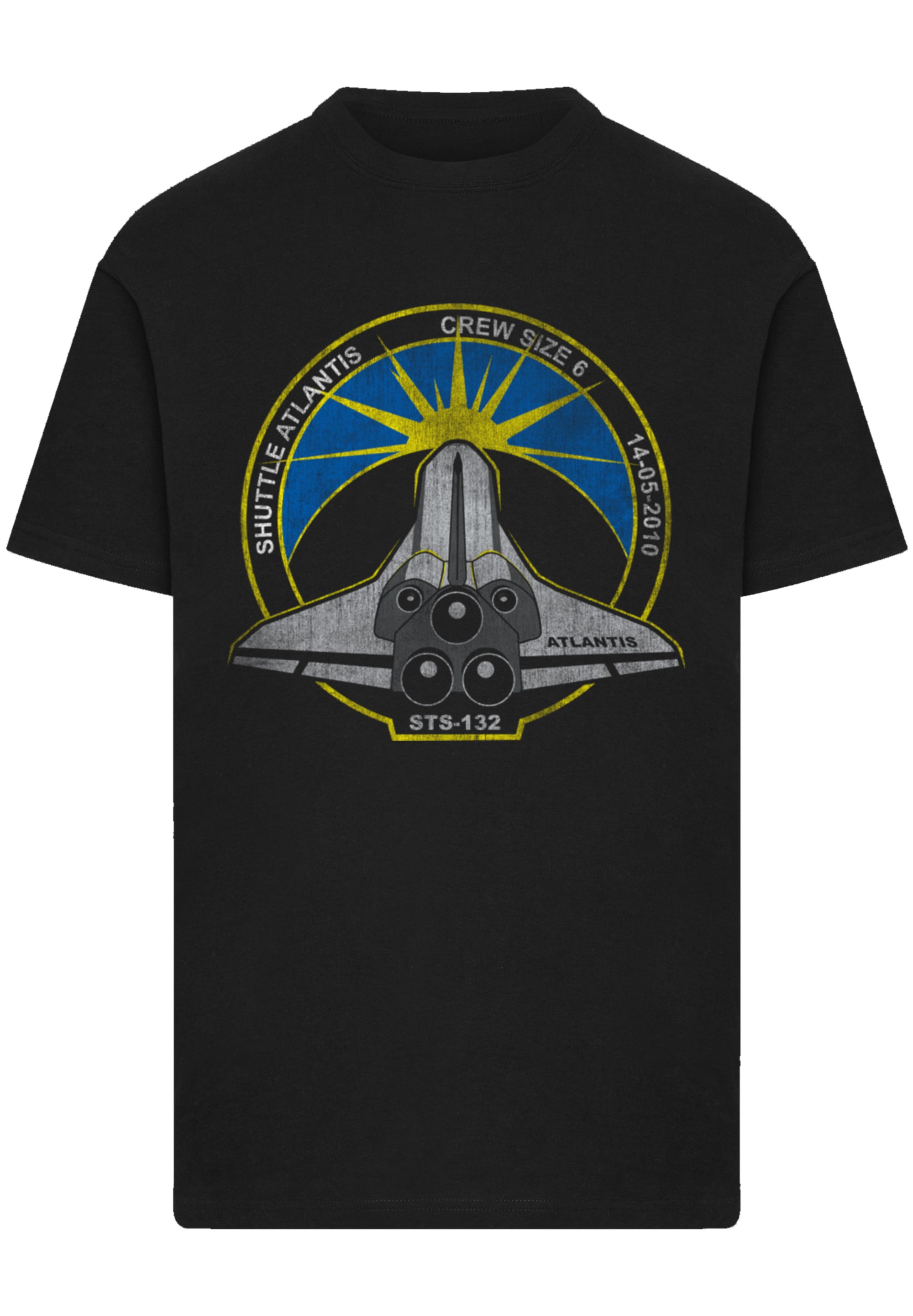 F4NT4STIC T-Shirt »NASA STS 132 Atlantis Mission Badge Distressed«, Premium Qualität