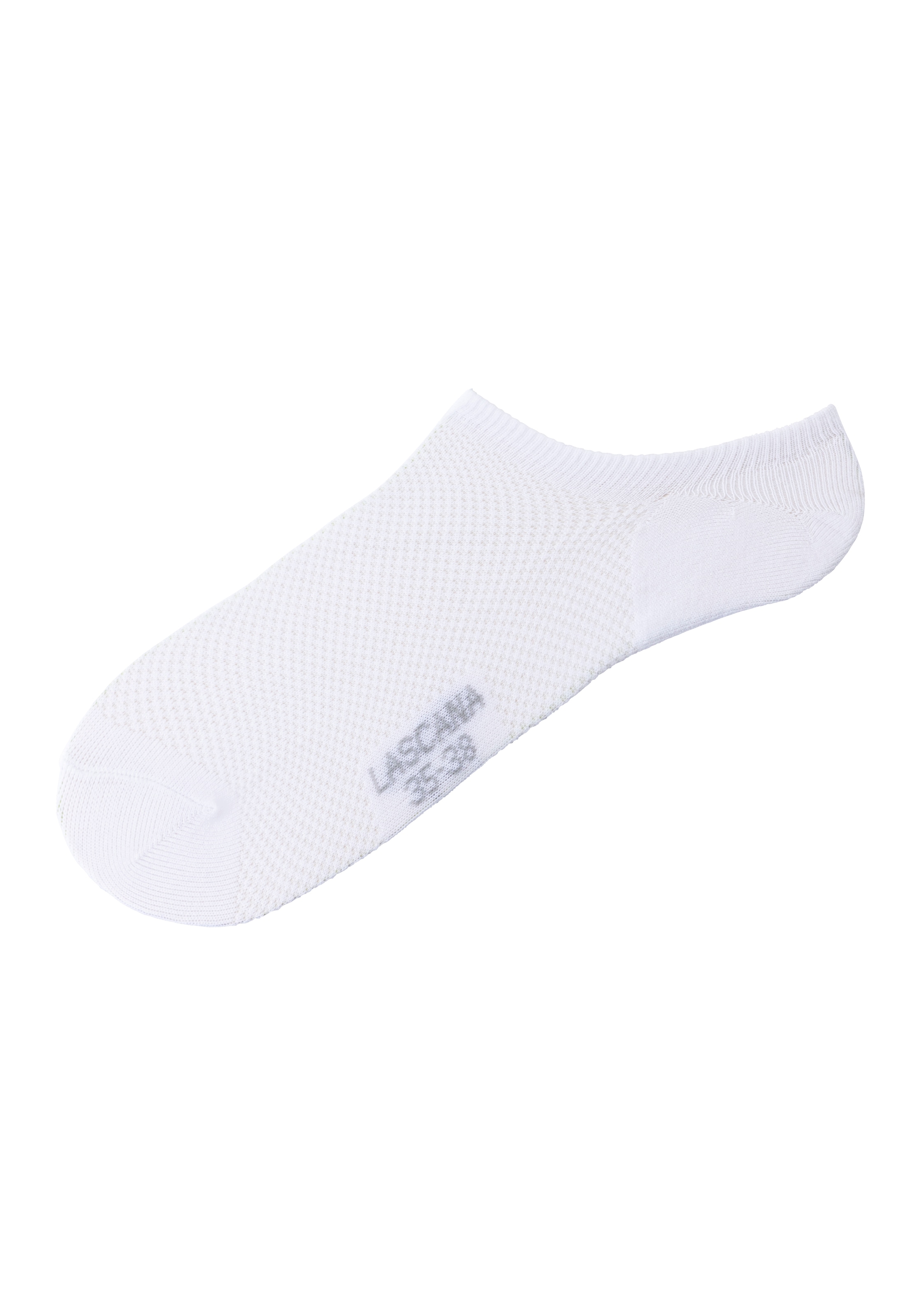 LASCANA ACTIVE Sneakersocken, (Packung, 7 Paar), mit Pikeestruktur und Silicon