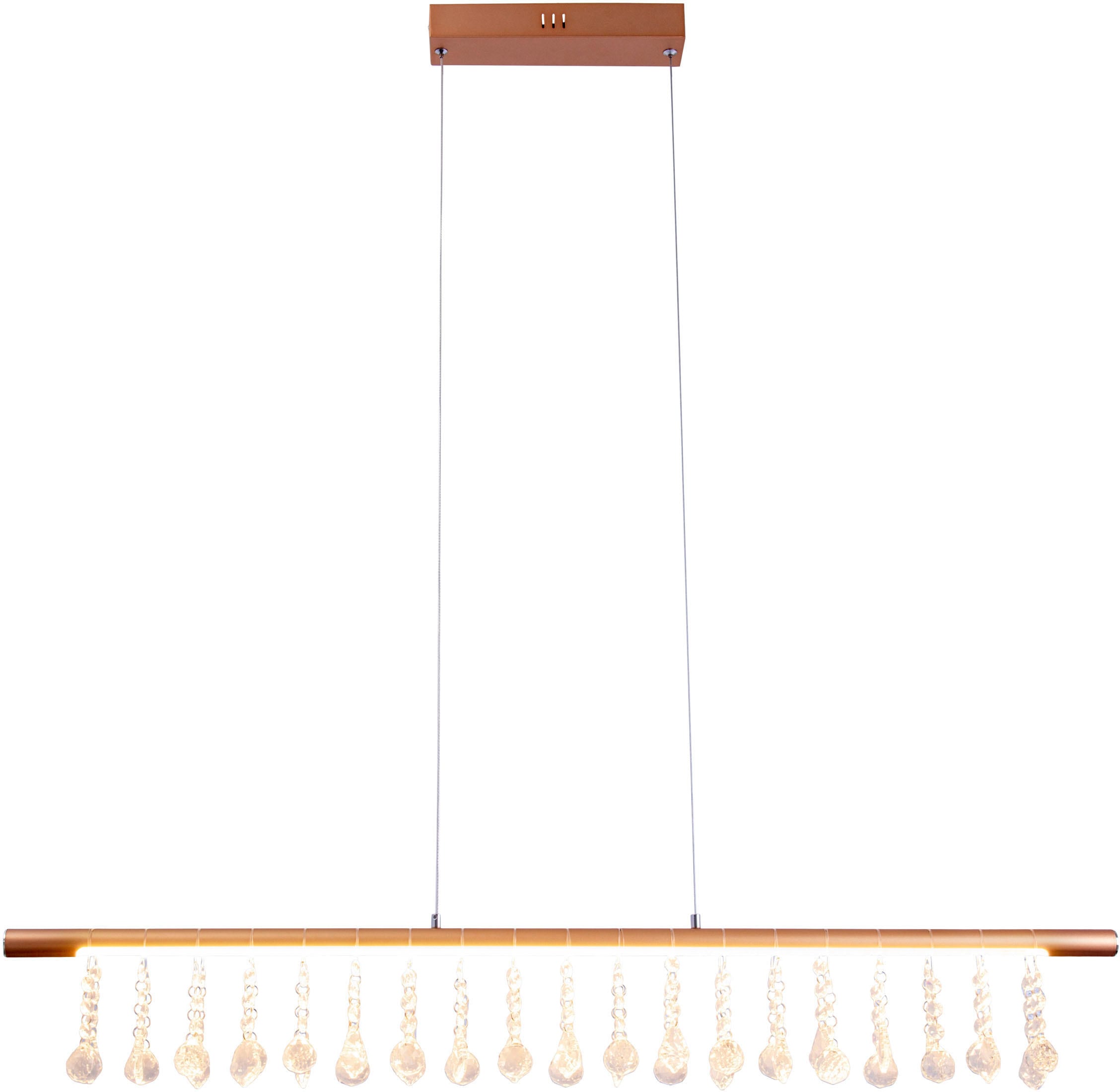 näve LED Pendelleuchte »Nobilis«, 100cm, BAUR warmweiß, dimmbar, | Hängeleuchte, L: gold flammig-flammig, 1