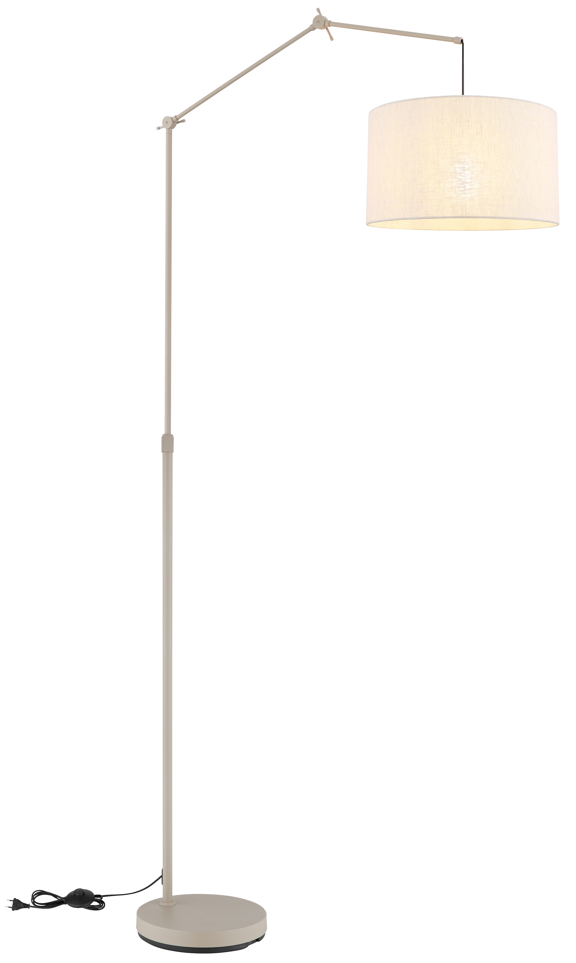 NOWA Stehlampe »ROM« E27 1 Stk. Höhenverstellbar, beweglicher Leuchtenkopf
