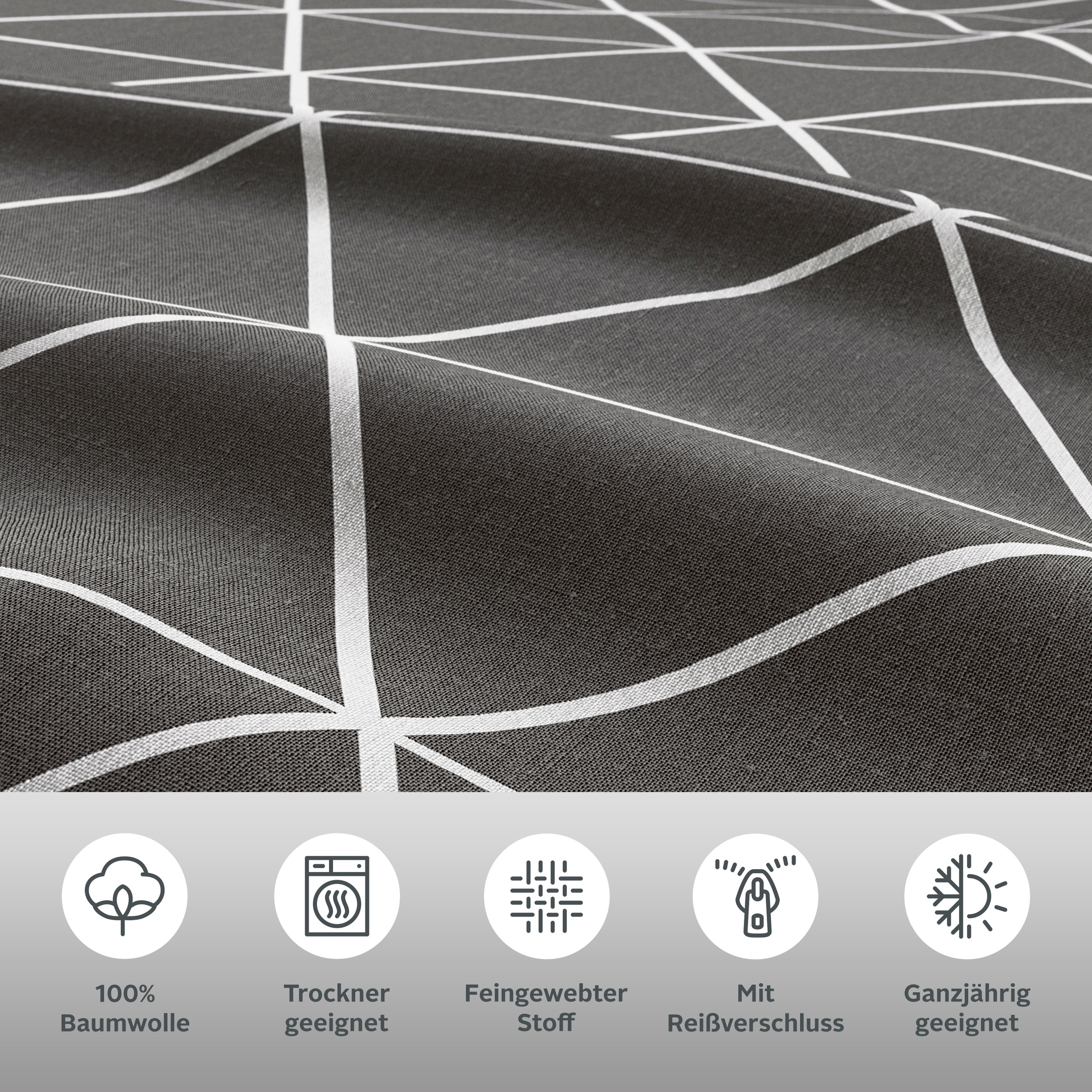 Thumbnail - OTTO home Bettwäsche "Balsby" 2 Stk. in Gr. 135x200 oder 155x220 cm, 100% Baumwolle