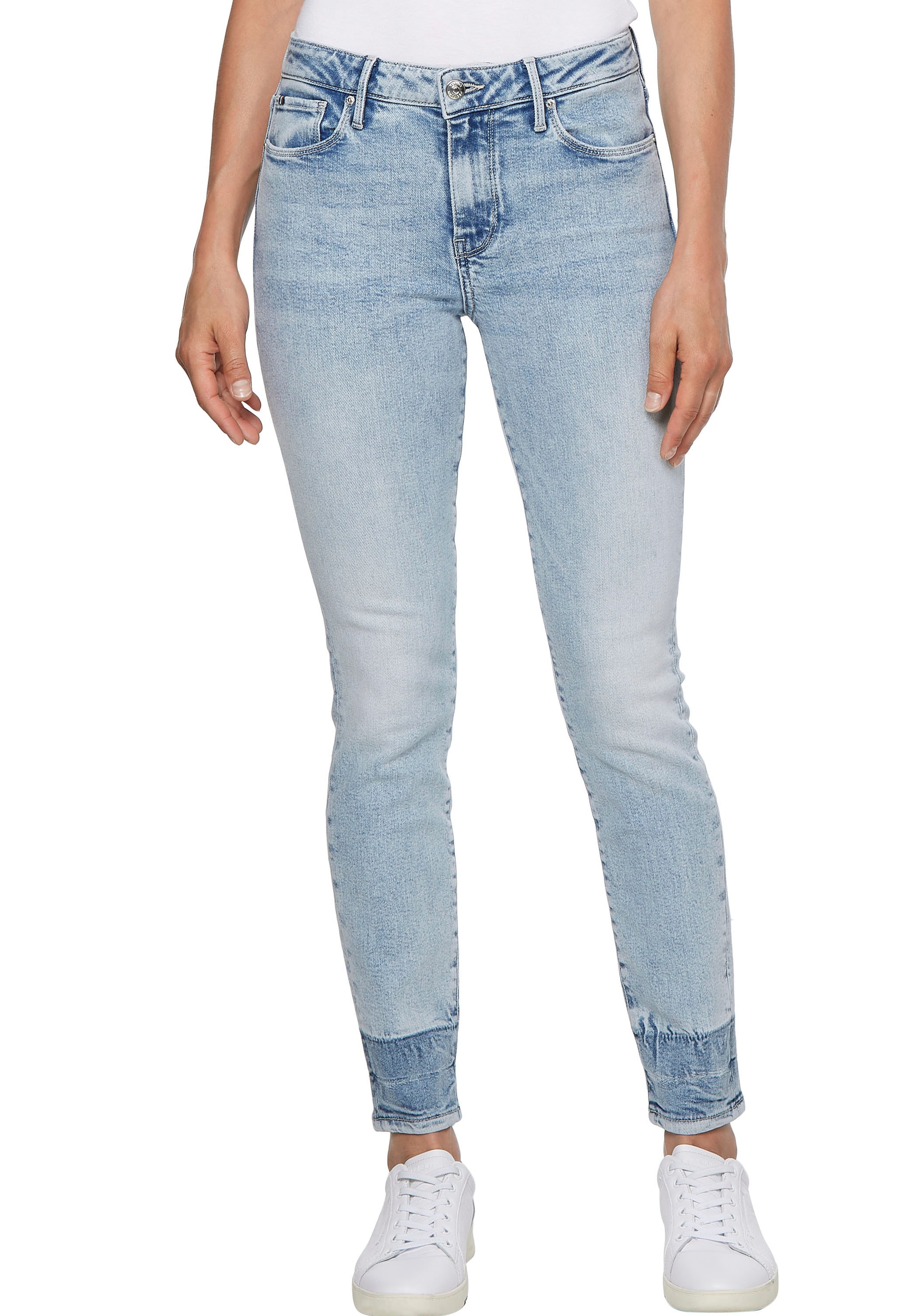 Tommy Hilfiger Skinny-fit-Jeans »COMO SKINNY RW A FYN«, mit kontrastfarbenen kaufen | BAUR