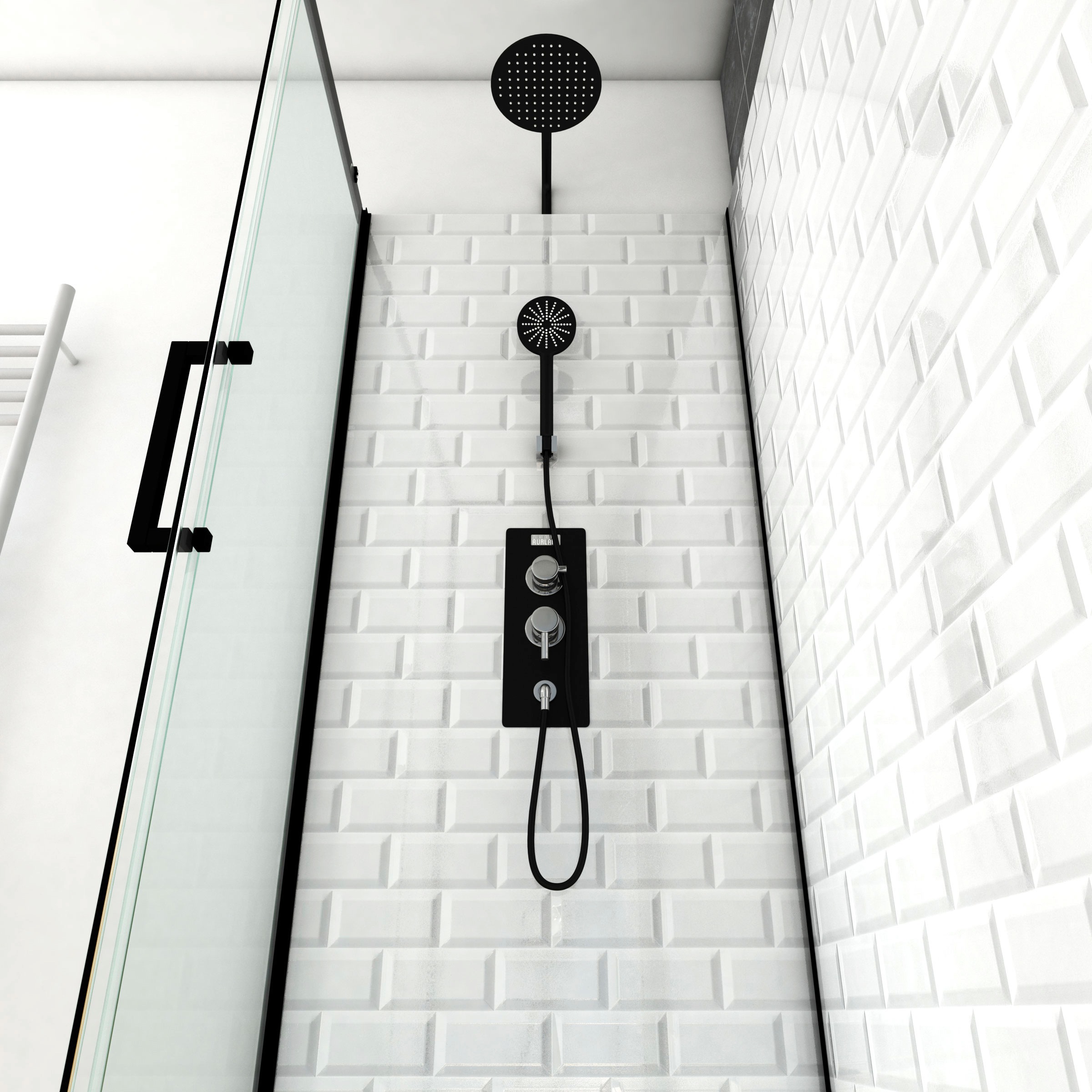 Thumbnail - Marwell Komplettdusche "White Stone" inkl. Armaturen