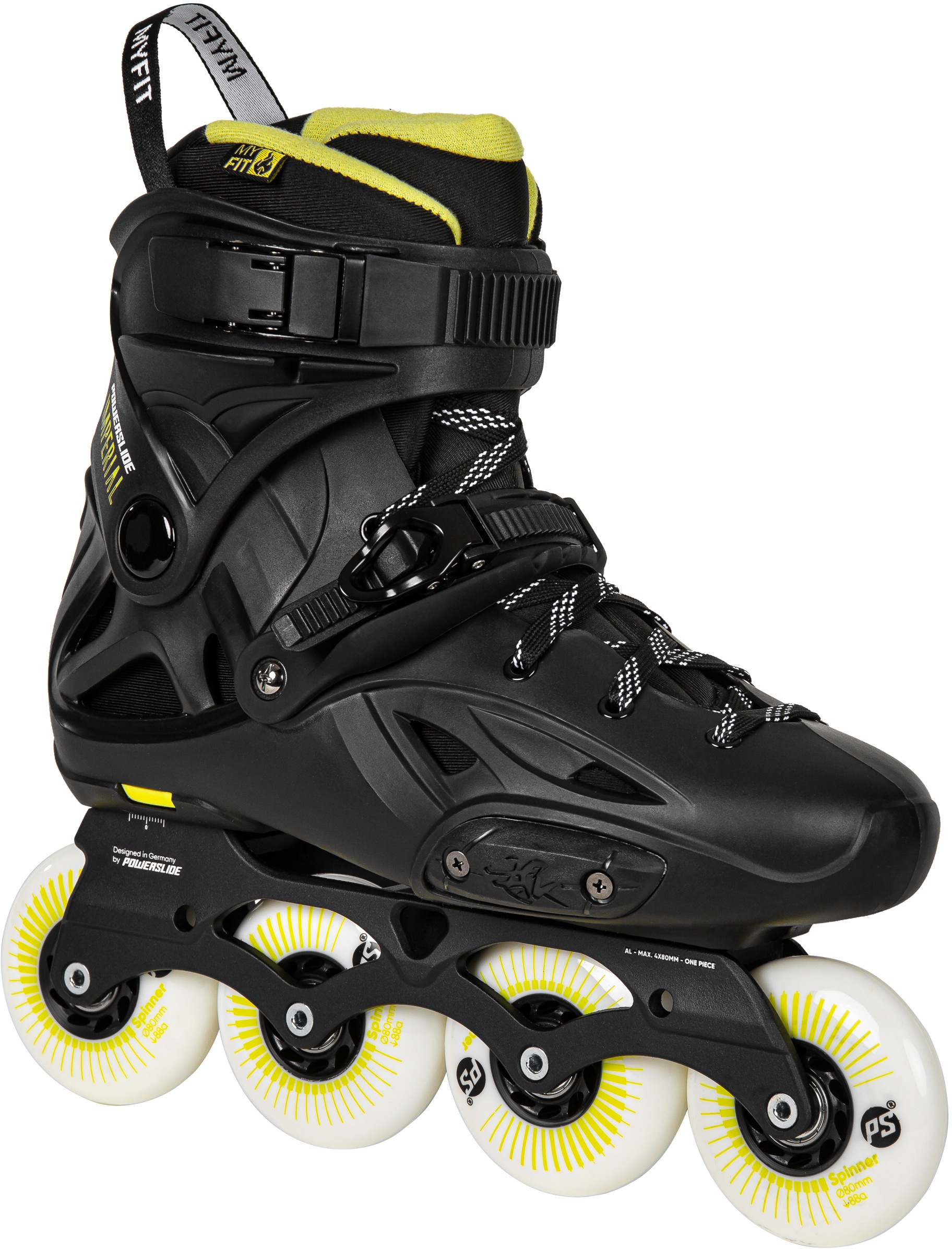 Powerslide Inlineskates »Imperial One Black Yellow 80« BAUR