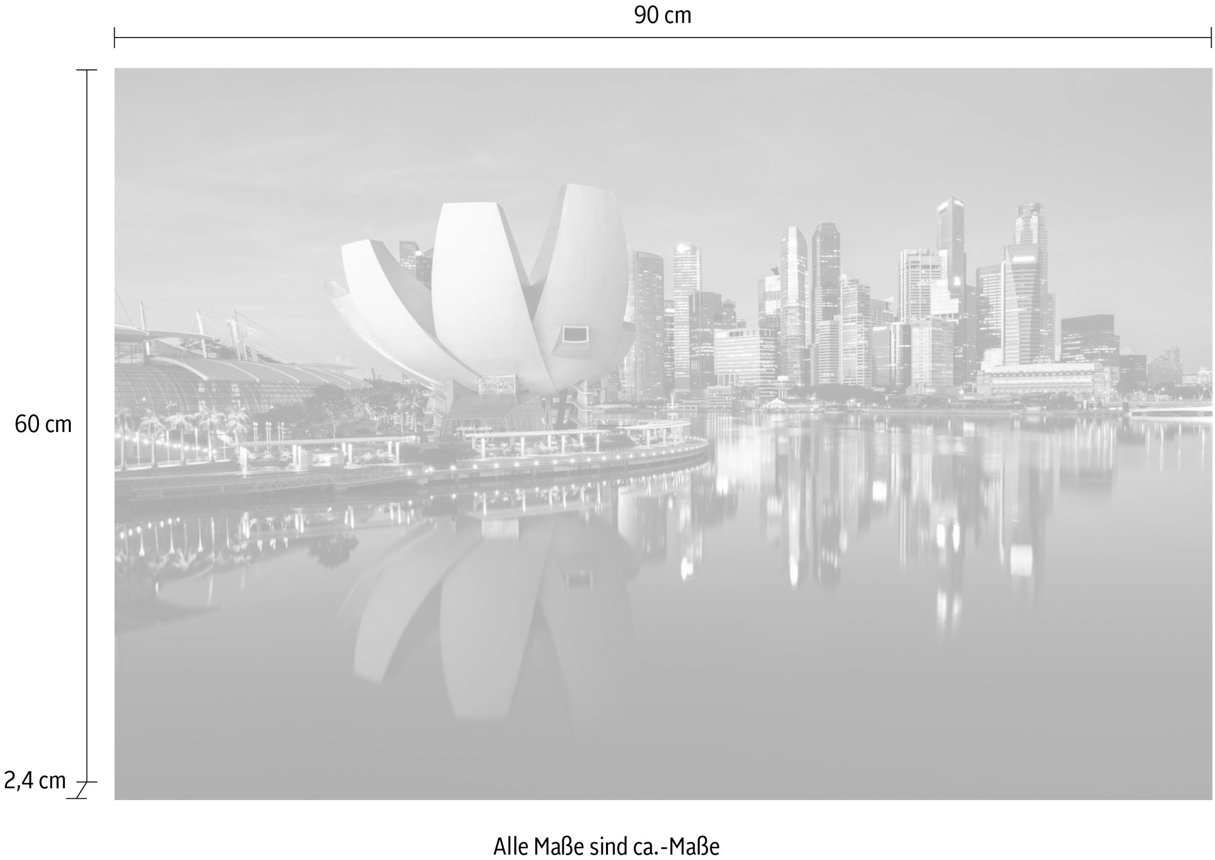 queence Acrylglasbild »Am Wasser« Elemente der Architektur | Gebäude | Skyline | Städte Fine Art-Print in Galeriequalität