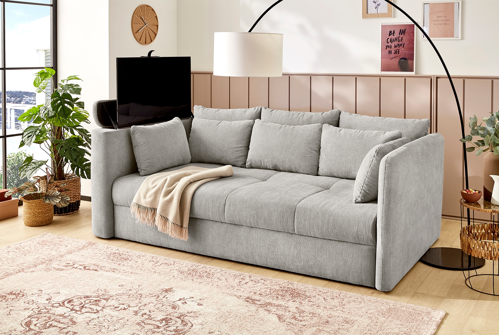 Jockenhöfer Gruppe Big-Sofa »Trento«, mit Wellenfederung, Sitzkomfort und mehrfach  verstellbare Kopfstützen bestellen | BAUR | Big Sofas
