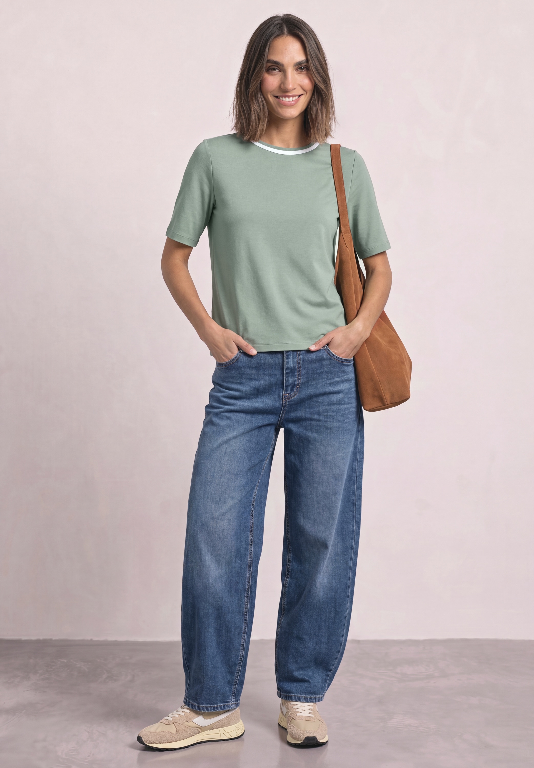 STREET ONE T-Shirt mit Kontrastdetail