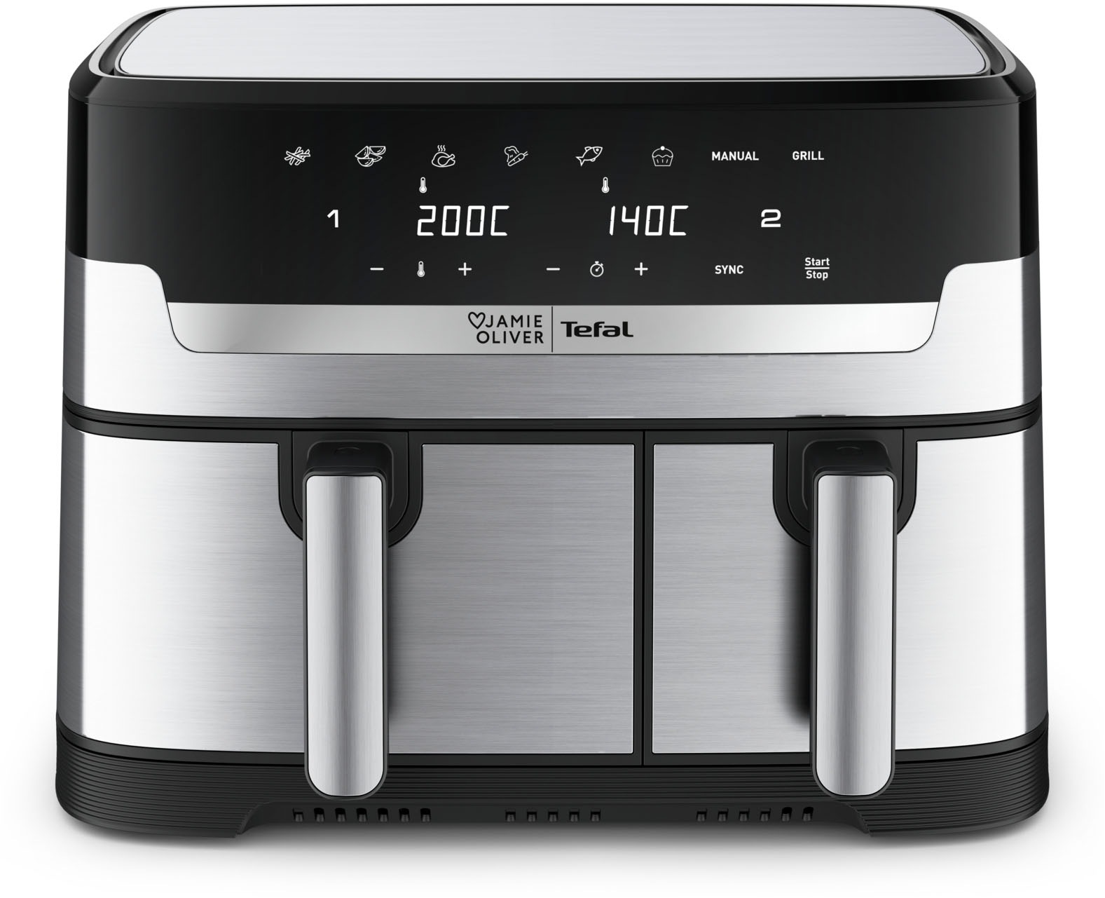 Tefal Heißluftfritteuse "Jamie Oliver by Tefal EY90JDE Dual Easy Fry & Gril günstig online kaufen