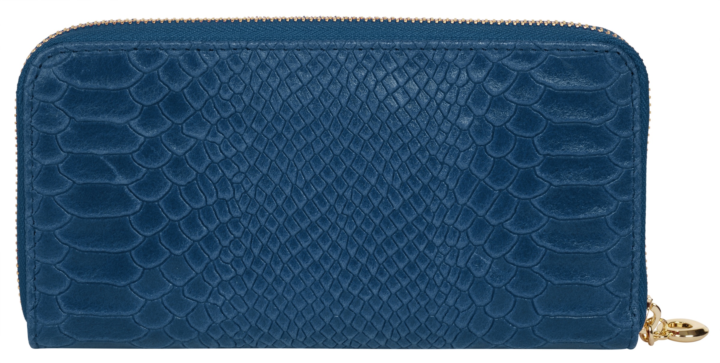 Geldbörse SAMANTHA LOOK, Damen, blau, Leder, Kleinlederwaren, echt Leder, Made in Italy 2