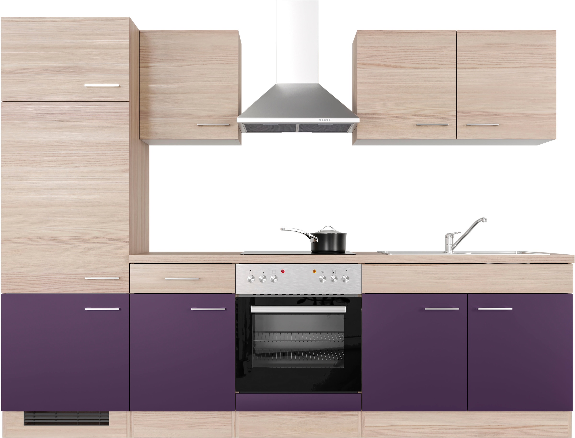 Flex-Well Küche »Portland«, mit bestellen | BAUR E-Geräten, vielen erhältlich in 270 cm, Farbvarianten Breite