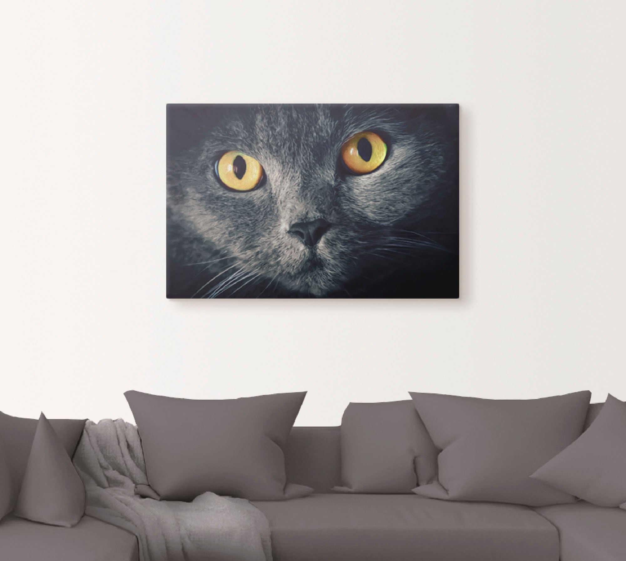 Artland Wandbild »Katzenaugen«, Haustiere, (1 St.), als Alubild, Outdoorbild, Leinwandbild, Poster in verschied. Größen