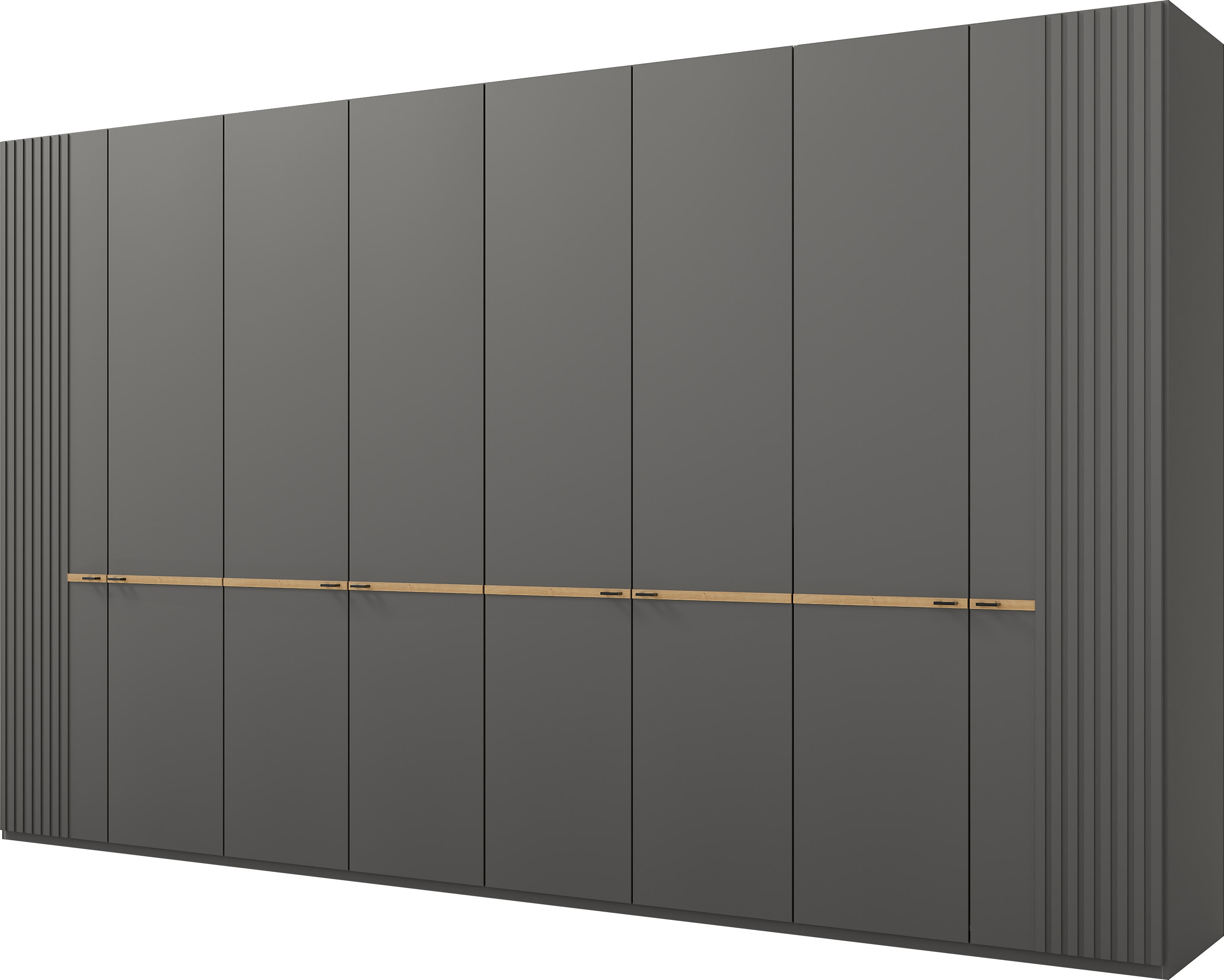 Musterring Kleiderschrank "Isabelle" Lamellen in Korpusfarbe, Griffe in schwarz, versch. Größen und Farben