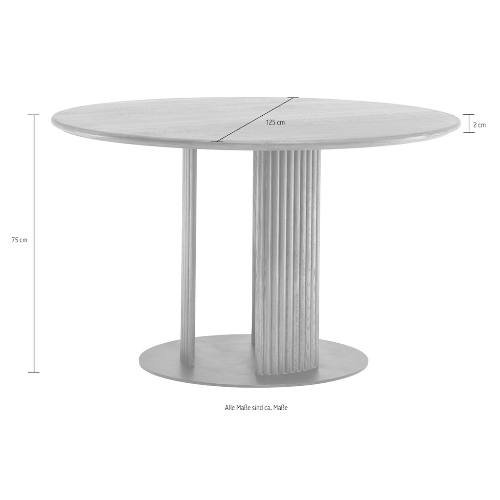 whiteoak Esstisch »Grooveland«, (2 St.)