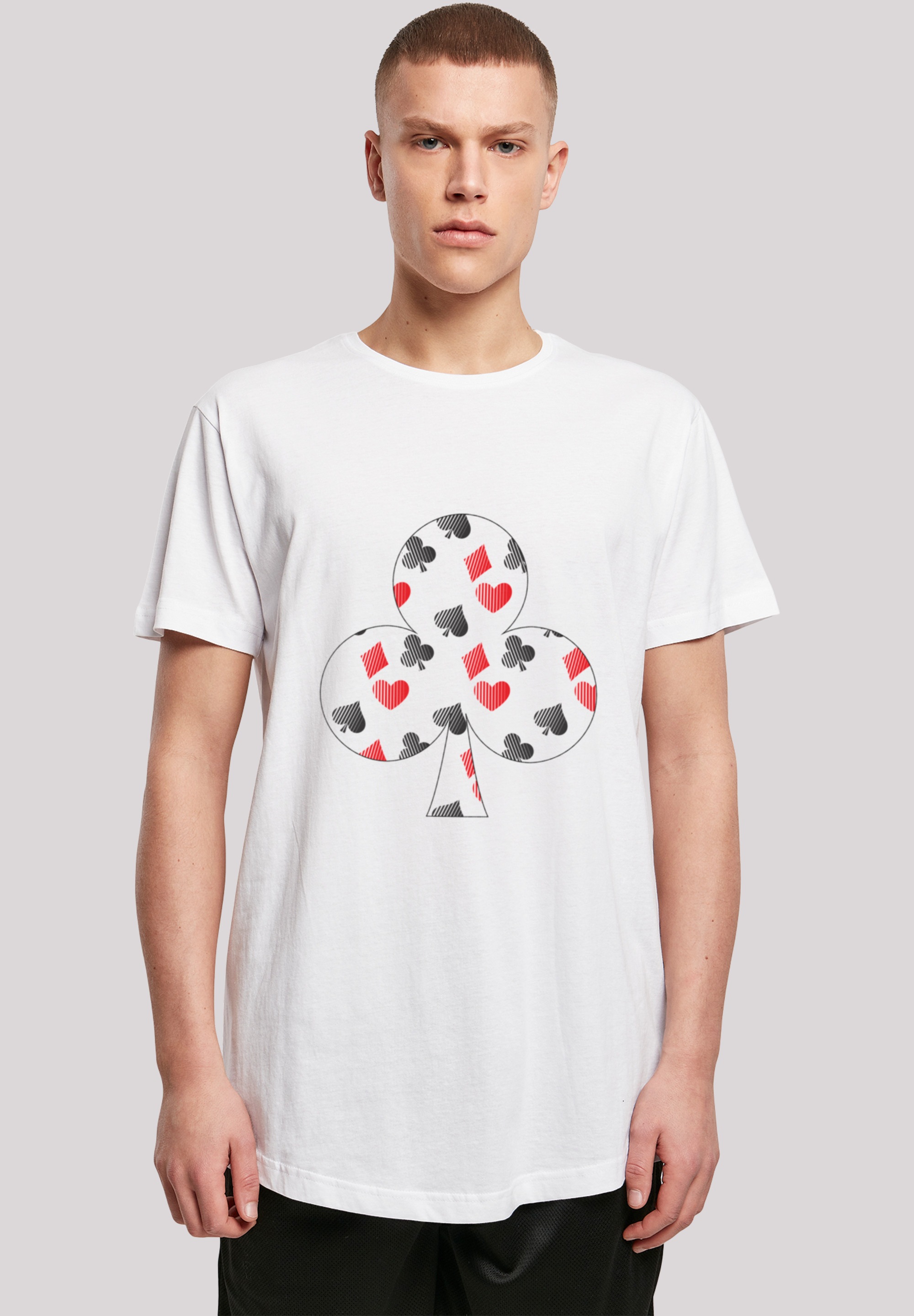F4NT4STIC T-Shirt »Kartenspiel Kreuz Herz Karo Pik Poker«, Print