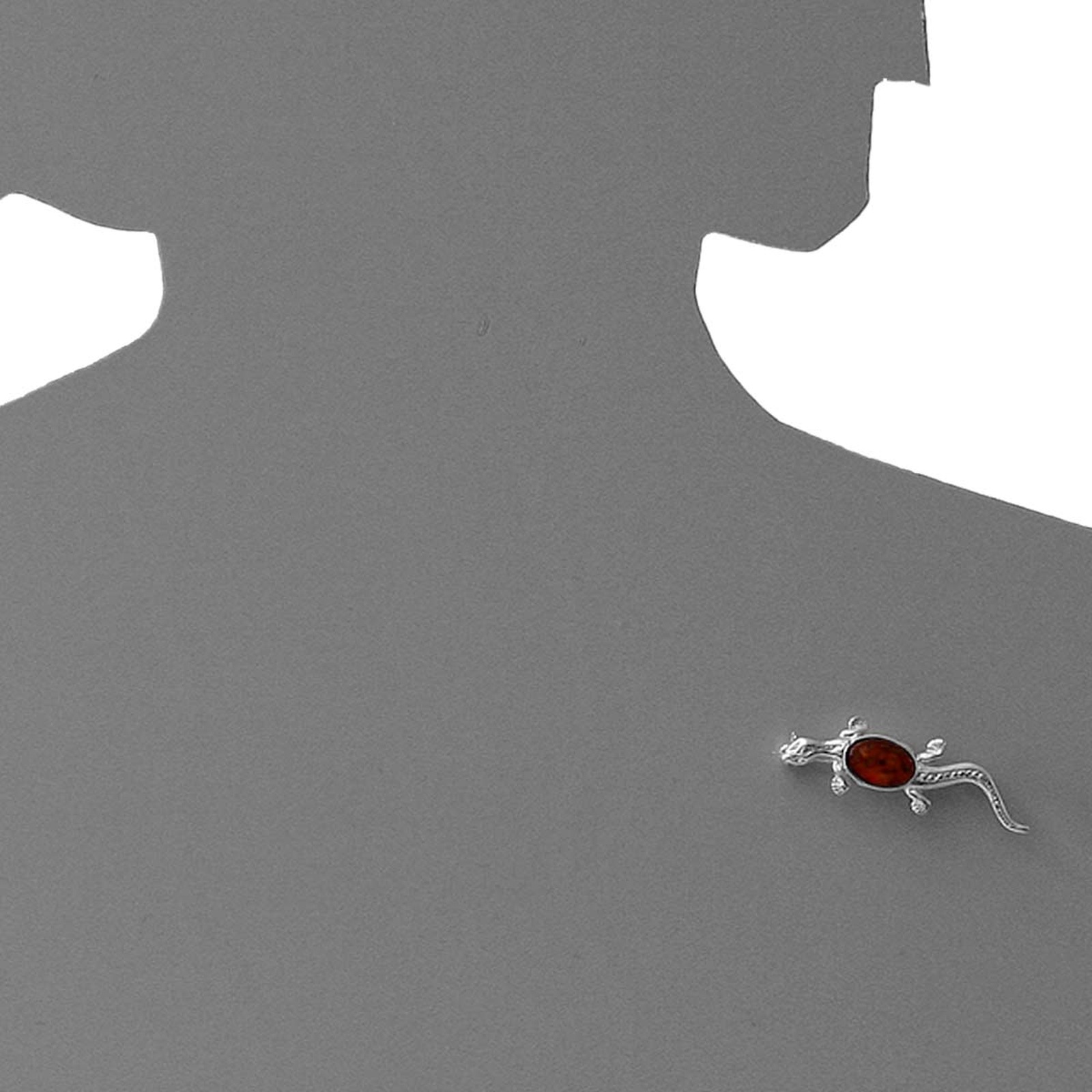 OSTSEE-SCHMUCK Brosche »- Salamander - Silber 925/000 - Bernstein«