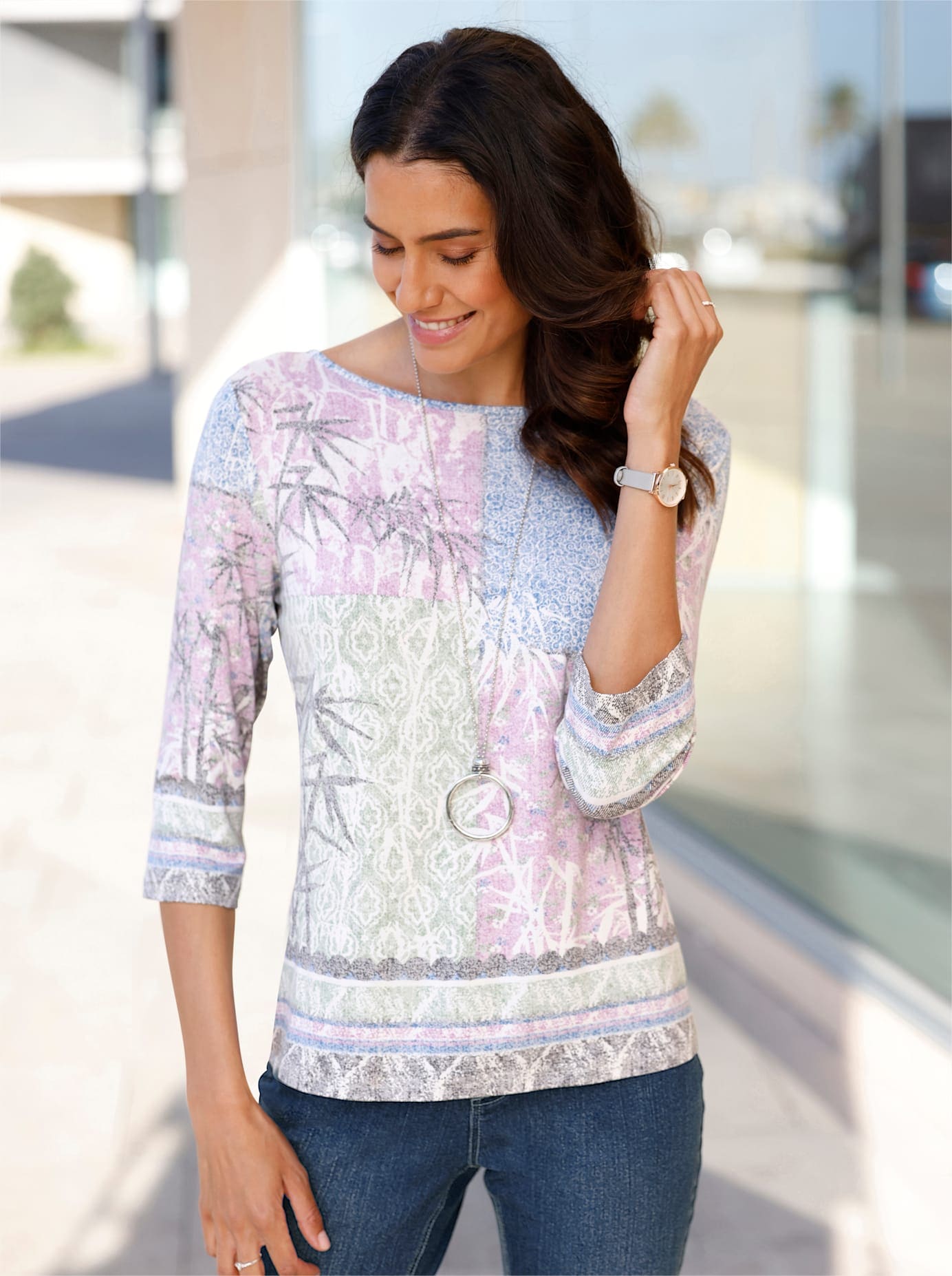 Inspirationen Print-Shirt "3/4-Arm-Shirt" 1 Stk. tlg. günstig online kaufen