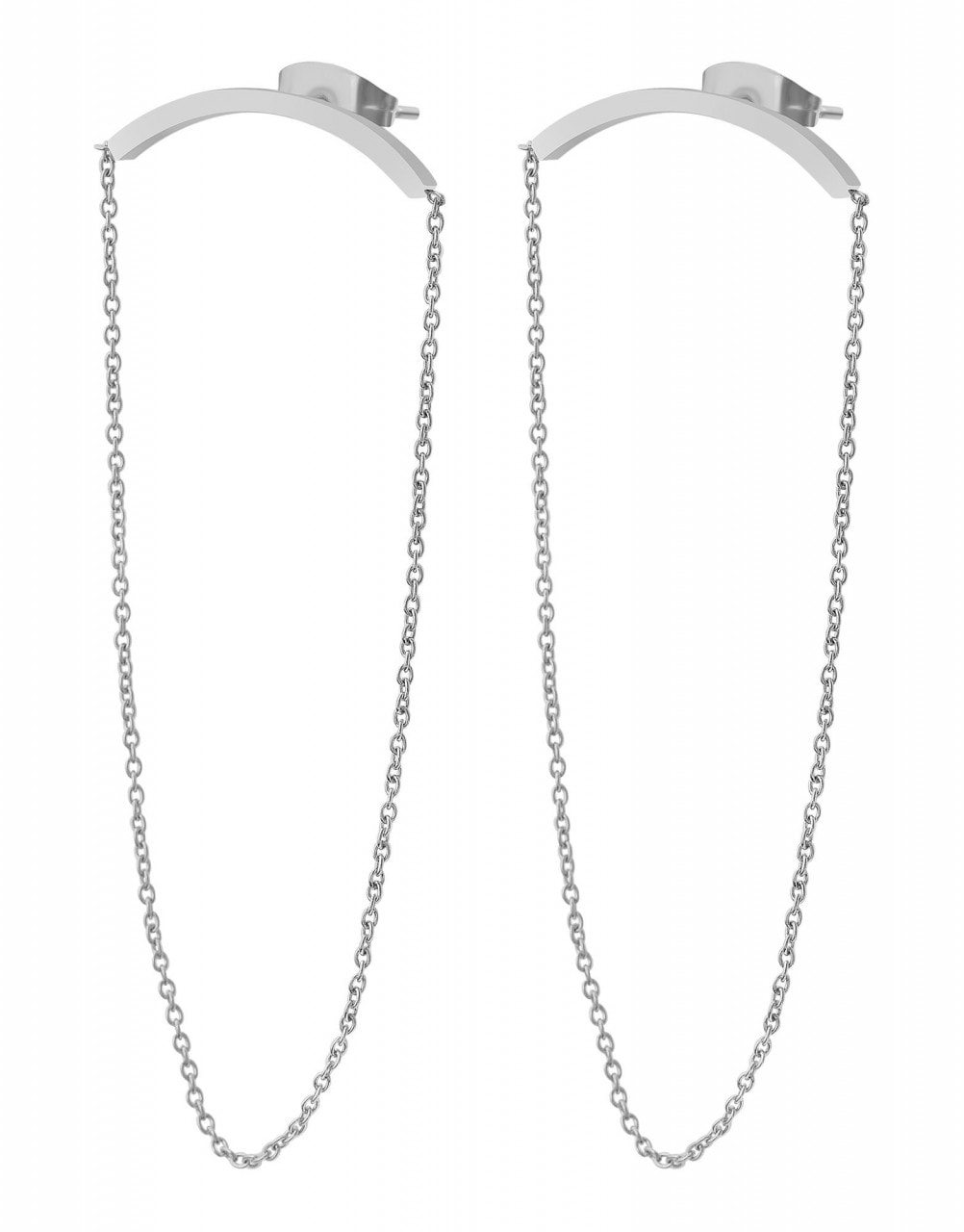 Adelia´s Paar Ohrhänger »Damen Ohrstecker aus poliertem Edelstahl«