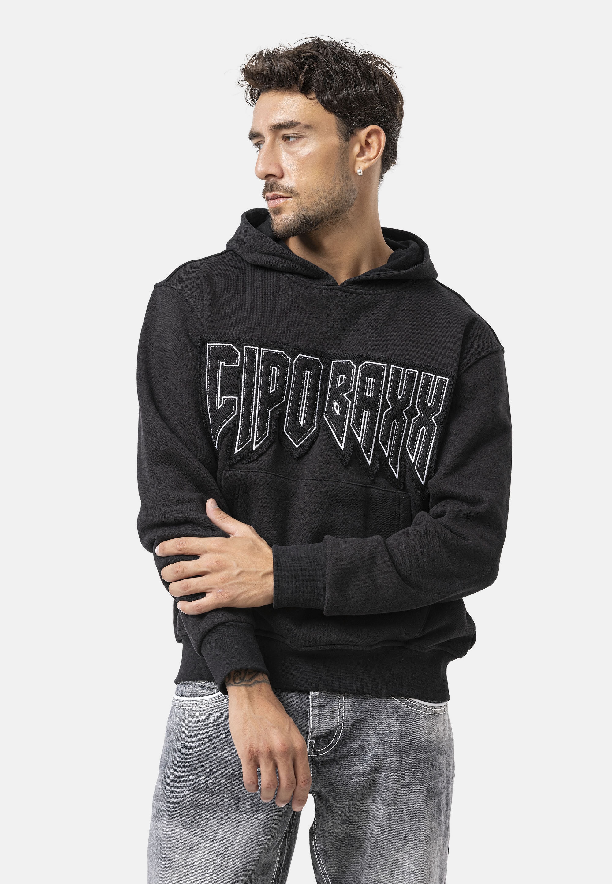 Cipo & Baxx Kapuzenpullover »CL601« 1 Stk. hochwertiger Sweatstoff