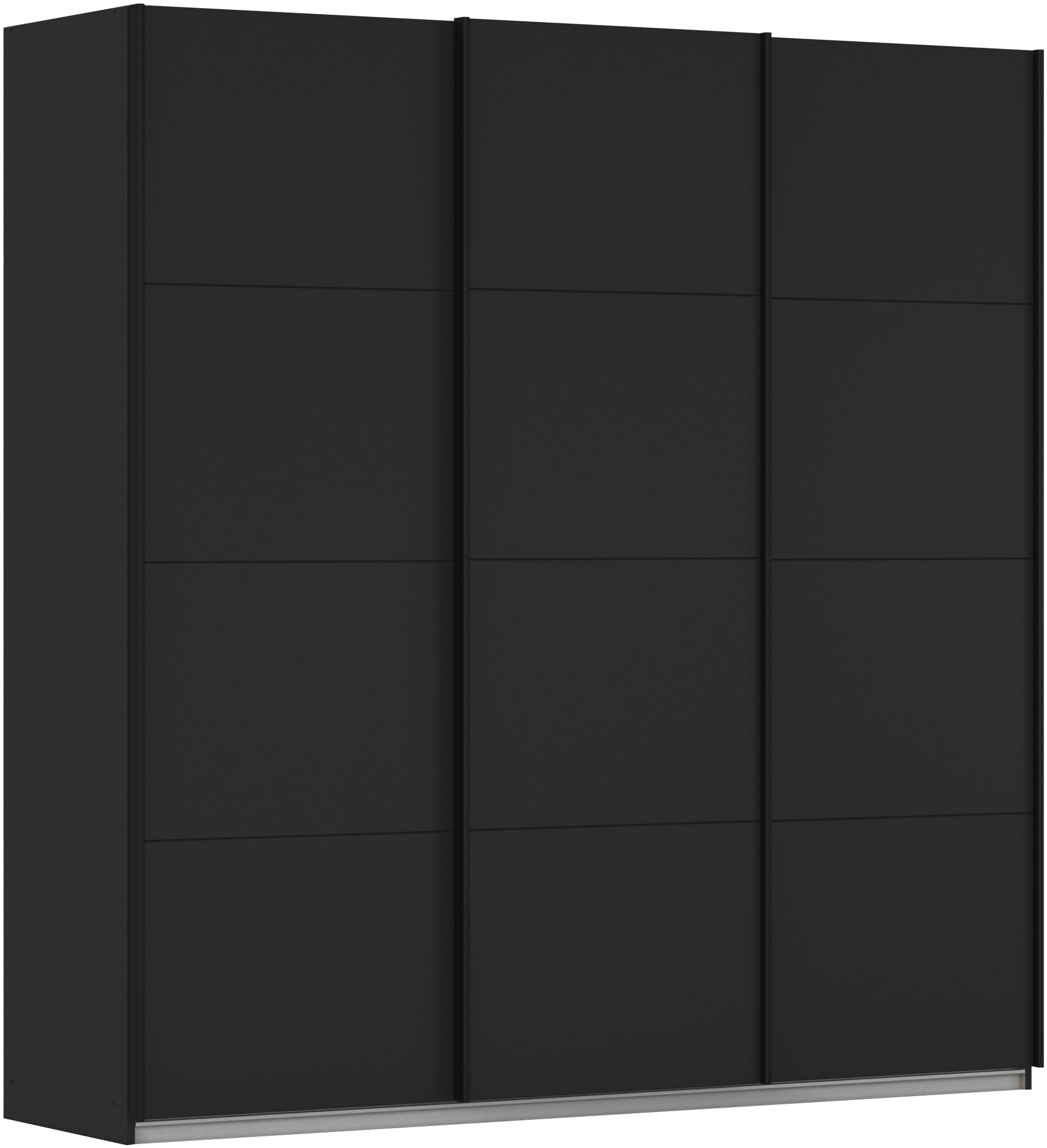 OTTO home Schwebetürenschrank "Kleiderschrank Schrank Garderobe AGORDO mit Dekor- oder Hochglanzfront" Breiten 203/271/315/360 cm in drei Griff-Farben - NEU: Farbe SCHWARZ, in 4 Breiten und 2 Höhen MADE IN GERMANY