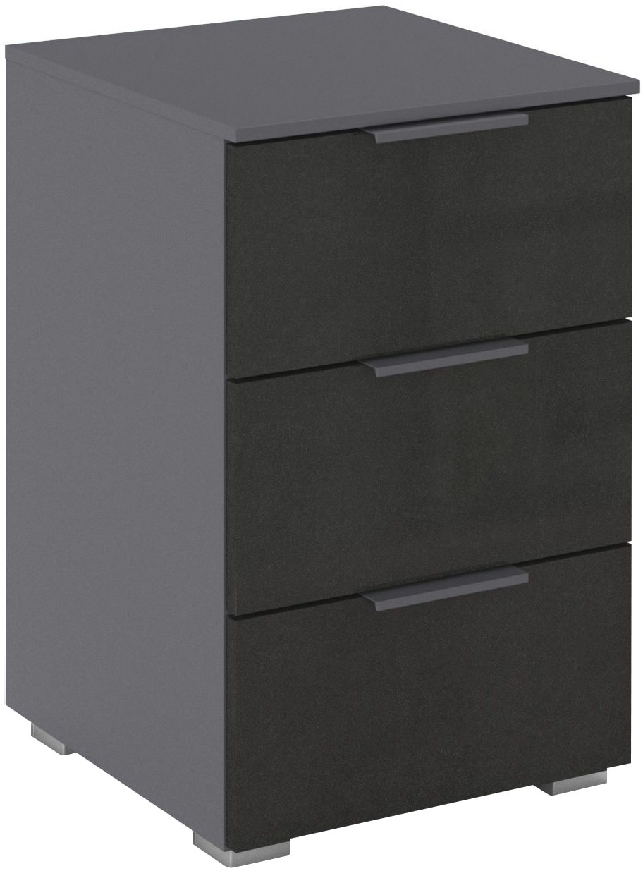 OTTO home "Nachttisch Nachtkonsole AGORDO in Dekor- oder Hochglanzfront" in zwei Griff-Farben, Breite 40 cm, mit 3 geräumigen Schubladen für viel Stauraum MADE IN GERMANY