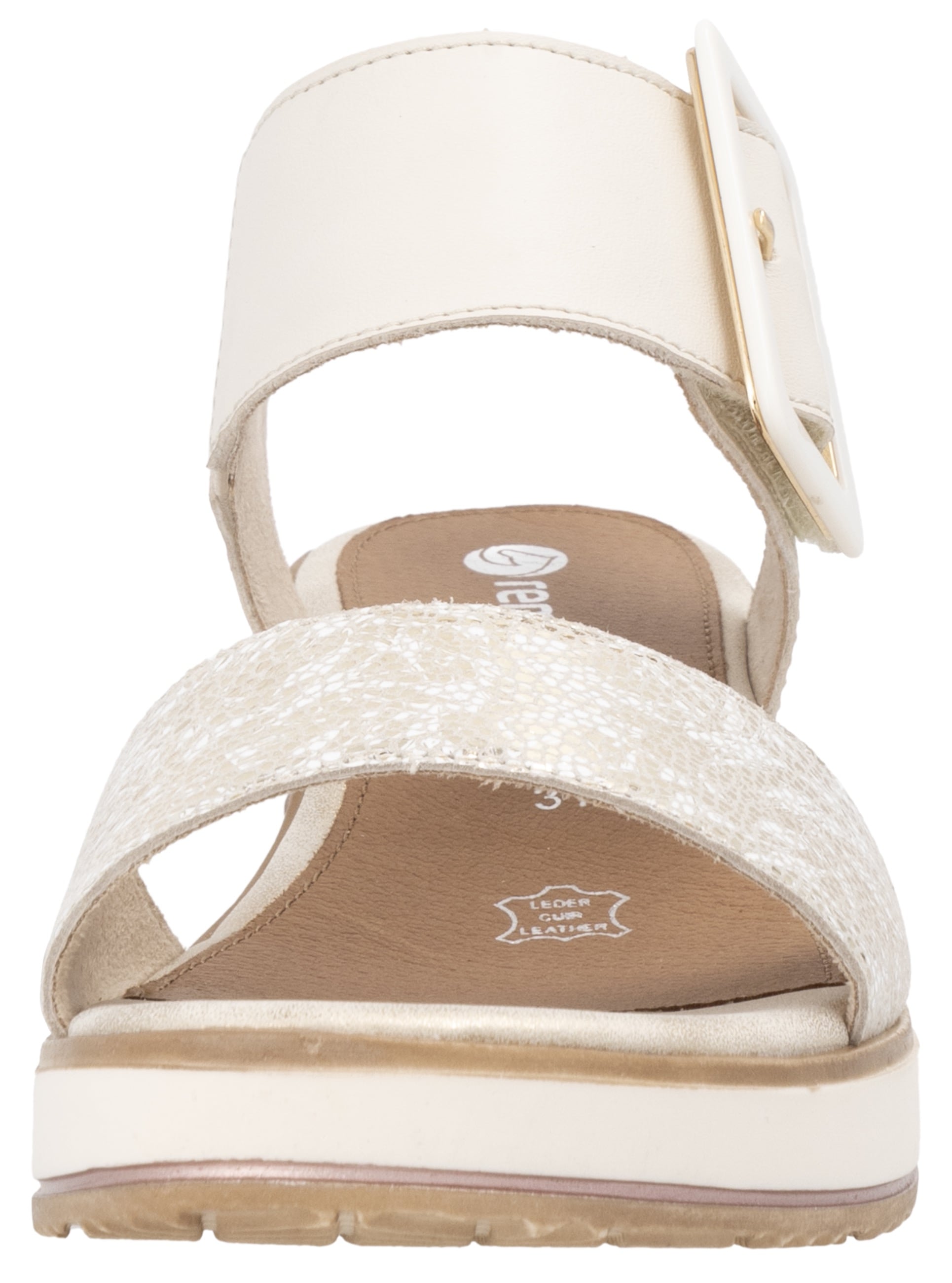 Remonte Sandalette »ELLE-Collection«, Sommerschuh, Sandale, Bequemschuh mit Klett unter der Zierschnalle