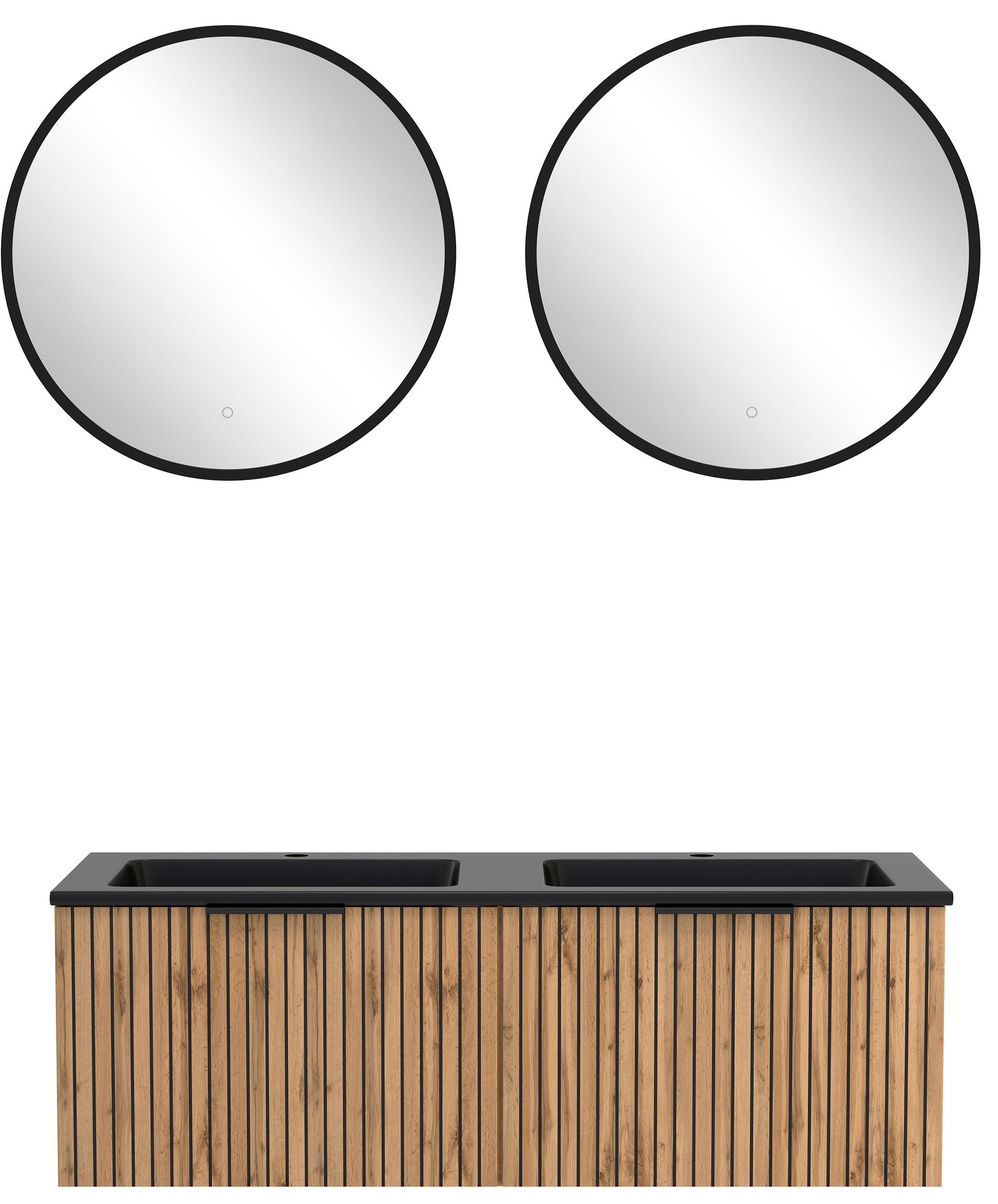 welltime Badmöbel-Set »Welltime, Carlton Waschtisch-Set, 80 oder 120 cm, gestreift«, (3 St.)