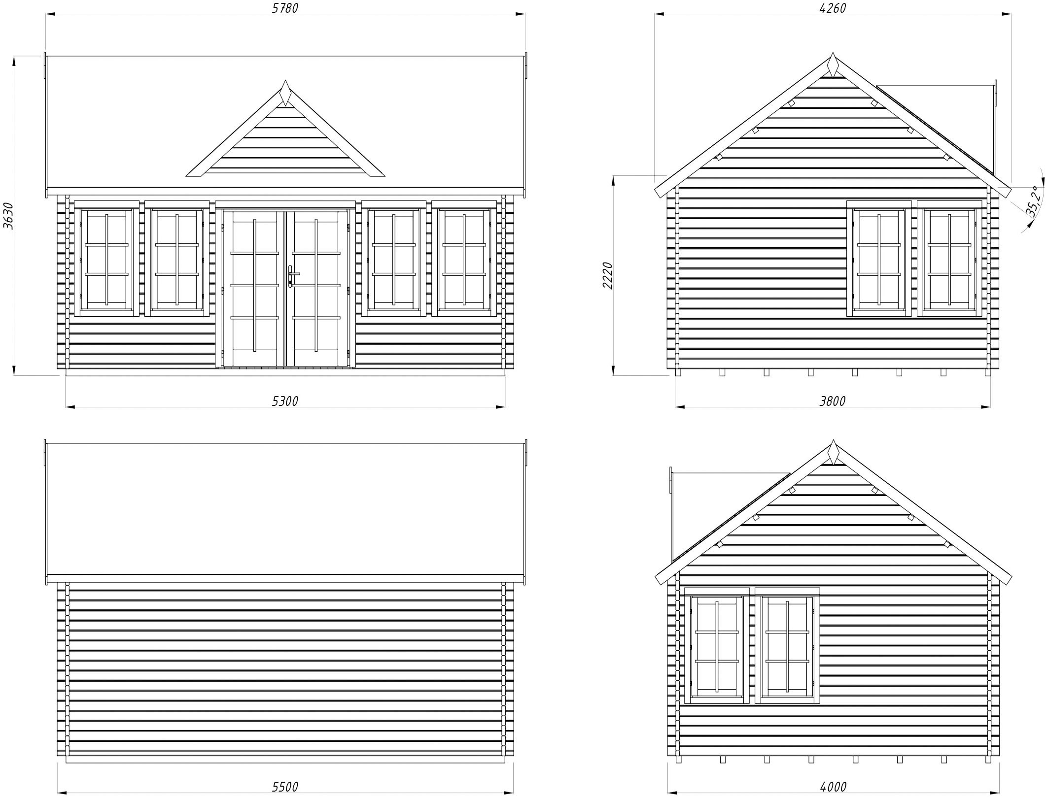 Palmako Gartenhaus »Claudia« verschiedene Farben