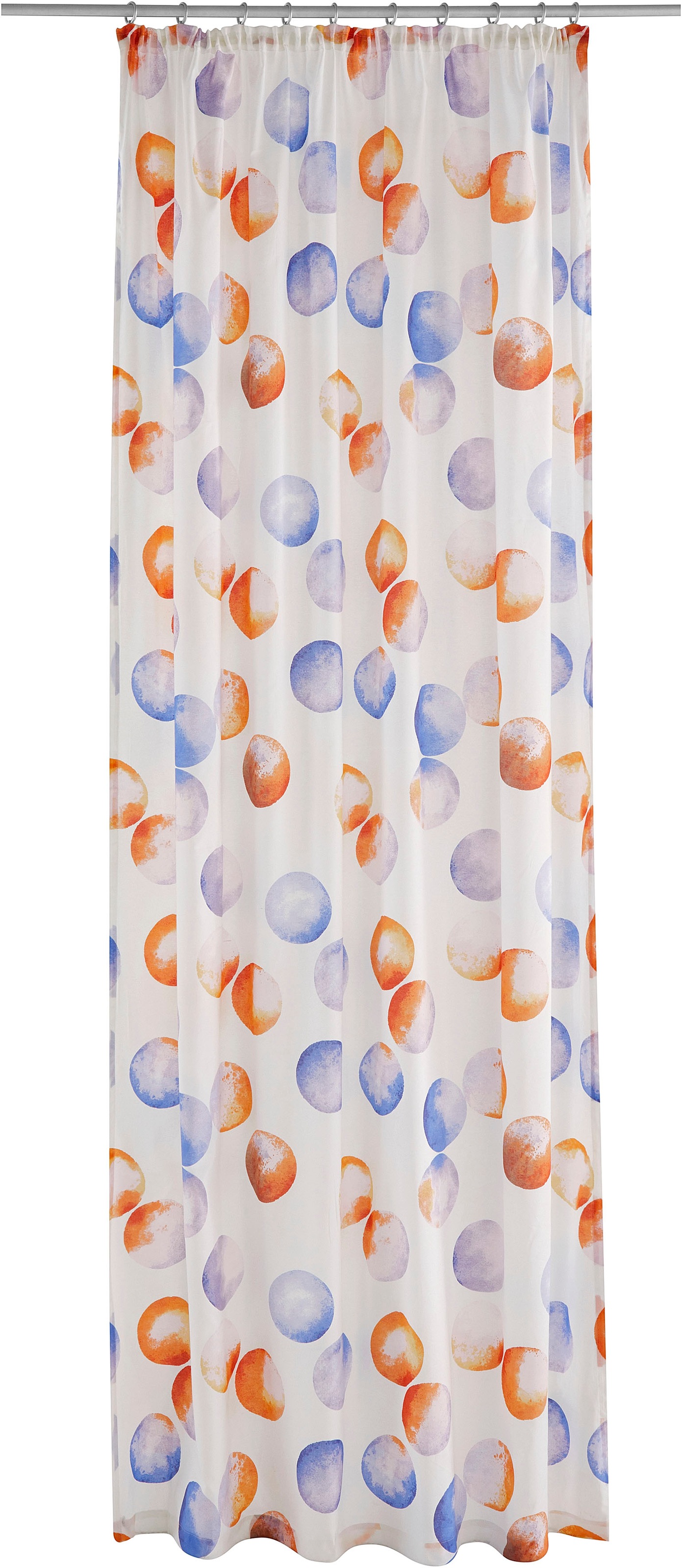 Lüttenhütt Gardine "Kreise" Kräuselband 1 Stk. tlg. einseitig mit bunten Kr günstig online kaufen