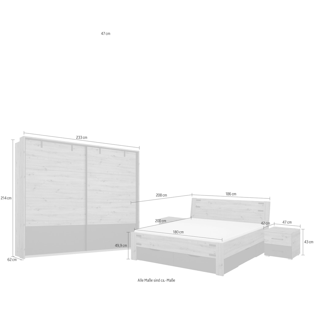 rauch Schlafzimmer-Set »Birmingham«, (5 St.)