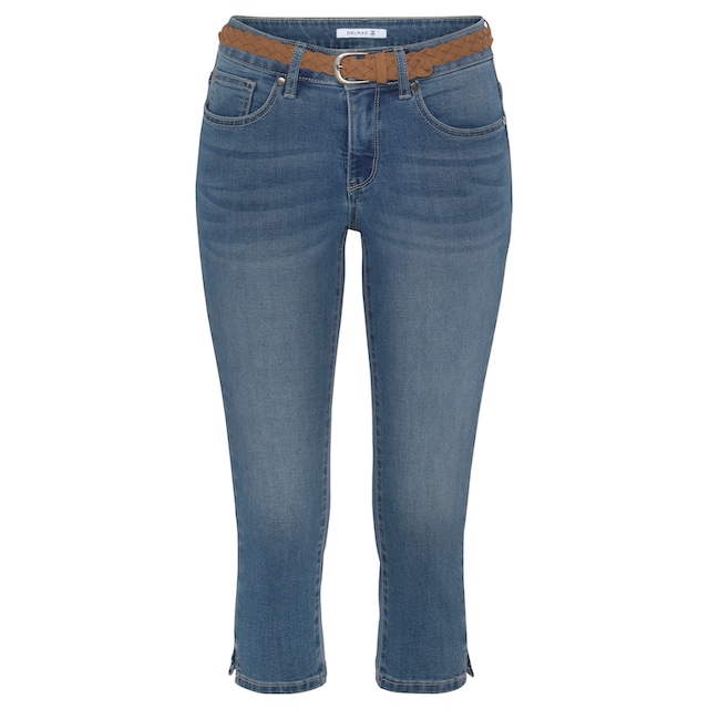 DELMAO 3/4-Jeans, (Set, 2 tlg., mit Gürtel), mit modischem Flechtgürtel  inklusive ---NEUE MARKE! für bestellen | BAUR